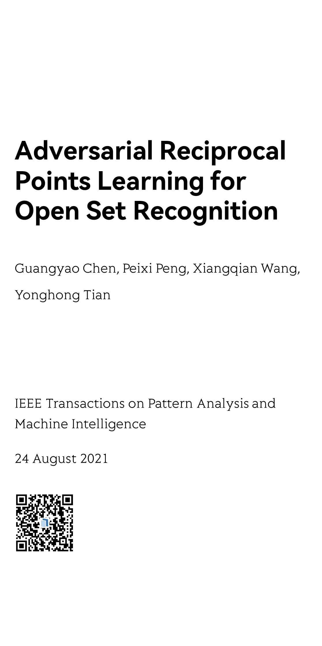 Adversarial Reciprocal Points Learning for Open Set Recognition_1