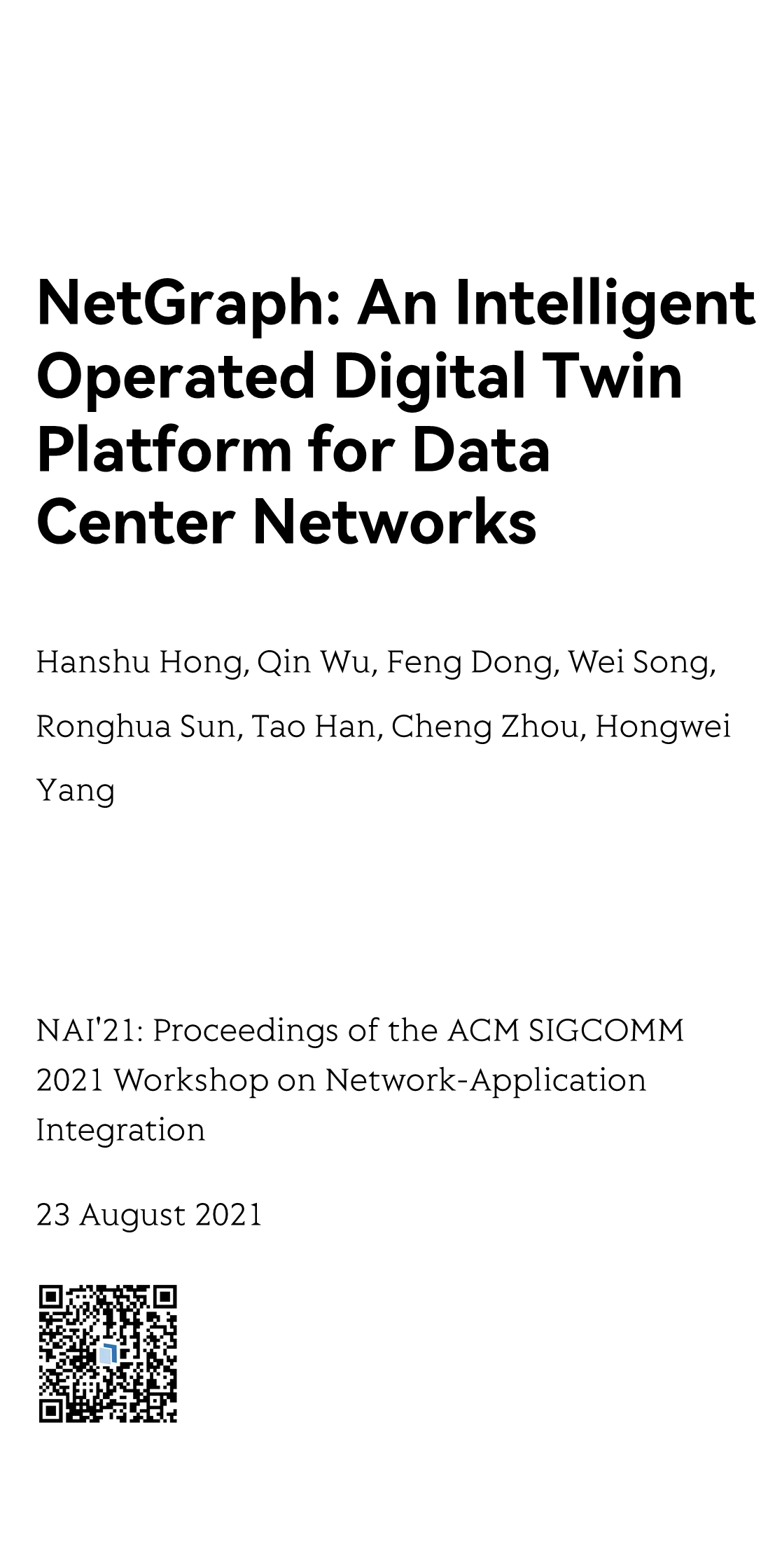 NetGraph: An Intelligent Operated Digital Twin Platform for Data Center Networks_1