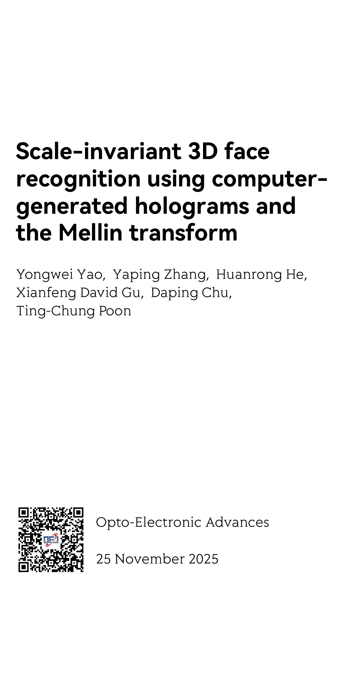 Scale-invariant 3D face recognition using computer-generated holograms and the Mellin transform_1