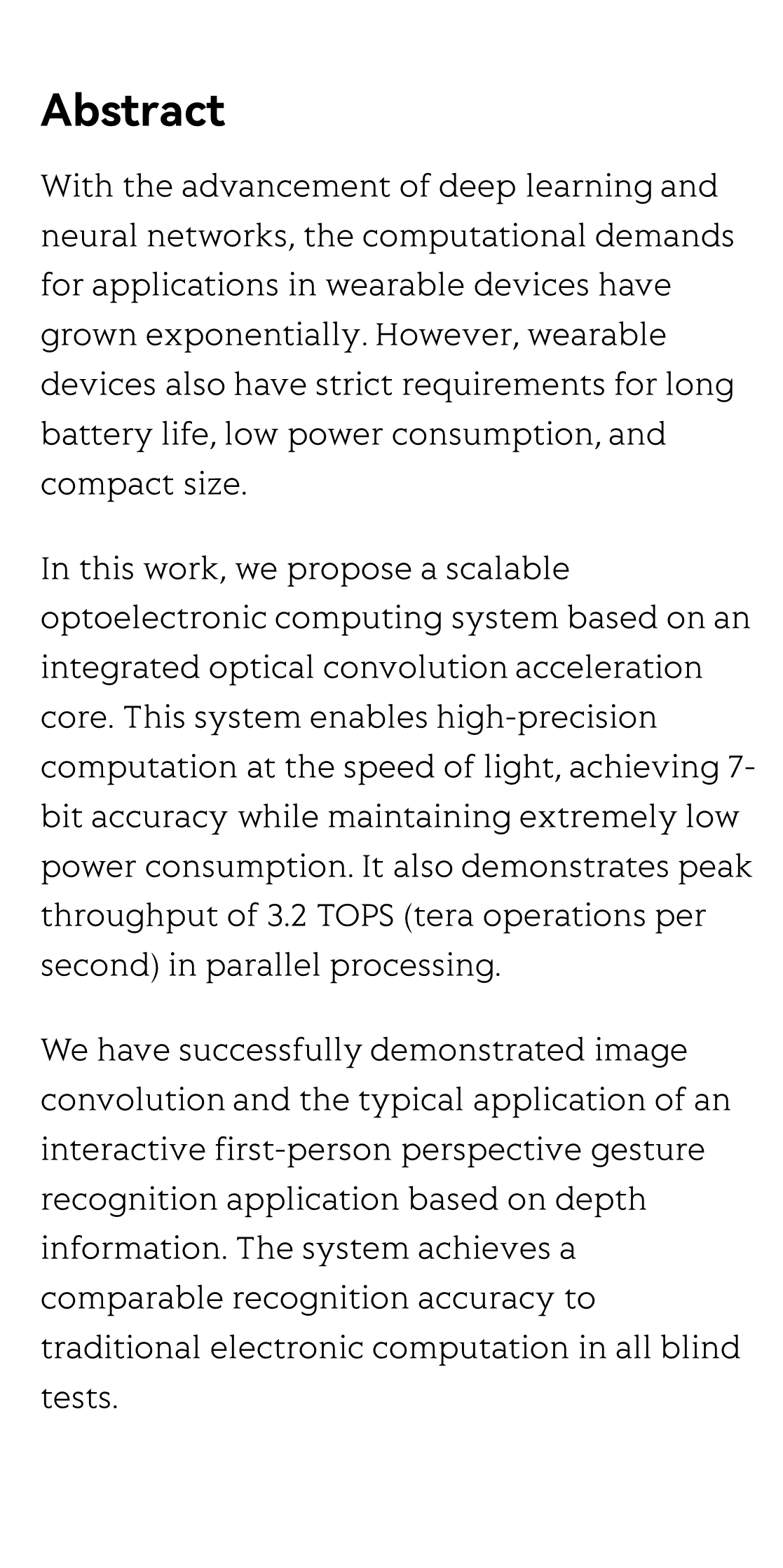 Integrated photonic convolution acceleration core for wearable devices_2
