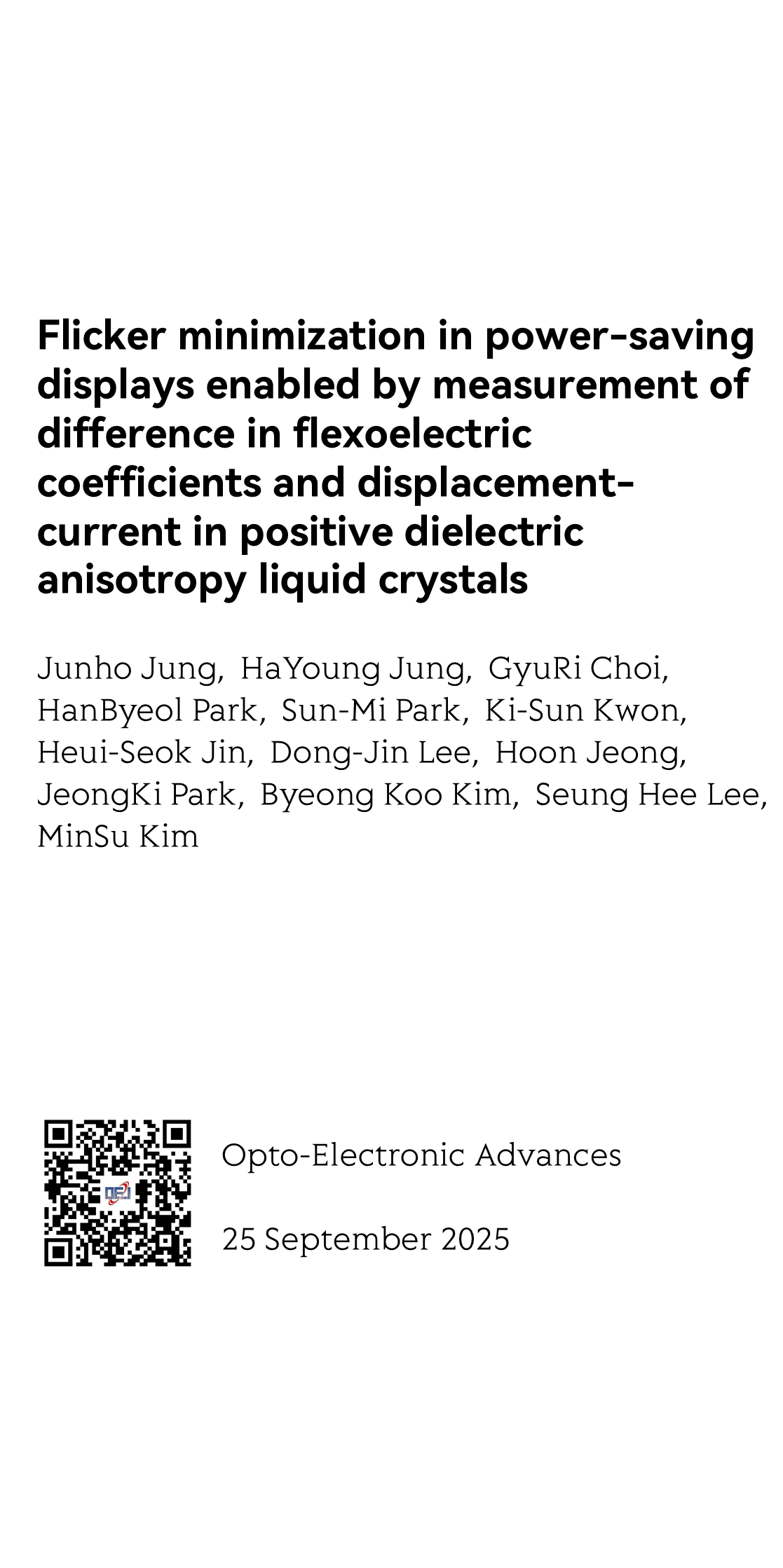 Flicker minimization in power-saving displays enabled by measurement of difference in flexoelectric coefficients and displacement-current in positive dielectric anisotropy liquid crystals_1