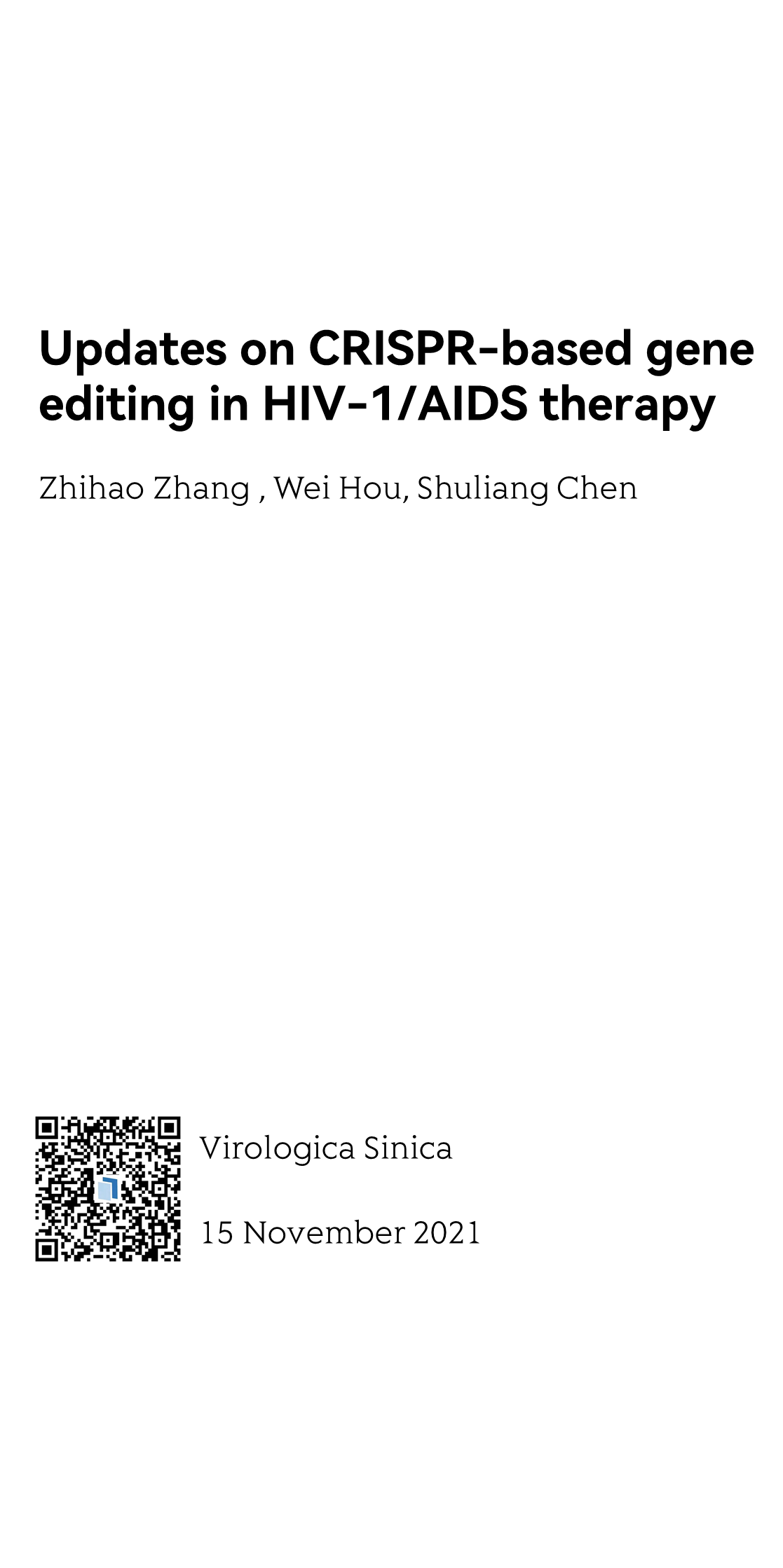 Updates on CRISPR-based gene editing in HIV-1/AIDS therapy_1