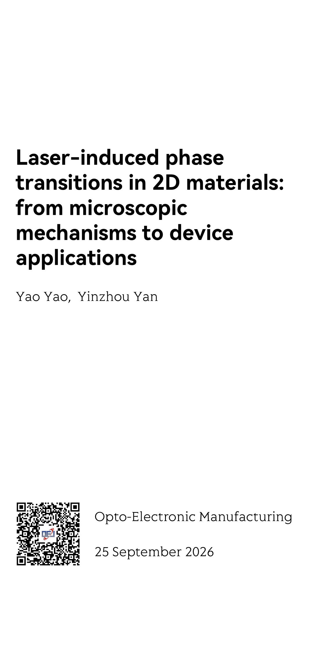 Laser-induced phase transitions in 2D materials: from microscopic mechanisms to device applications_1