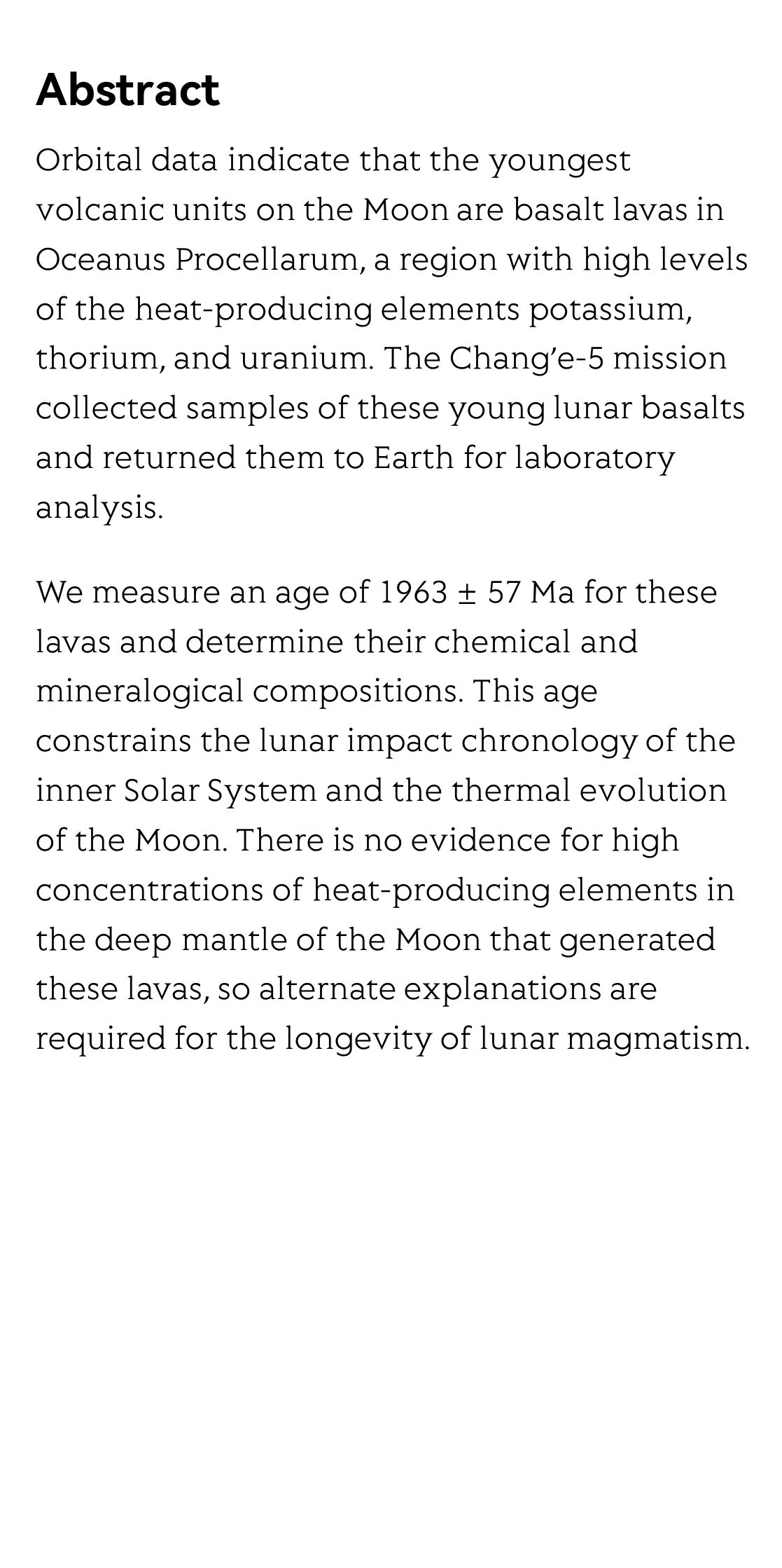Age and composition of young basalts on the Moon, measured from samples returned by Chang'e-5_2