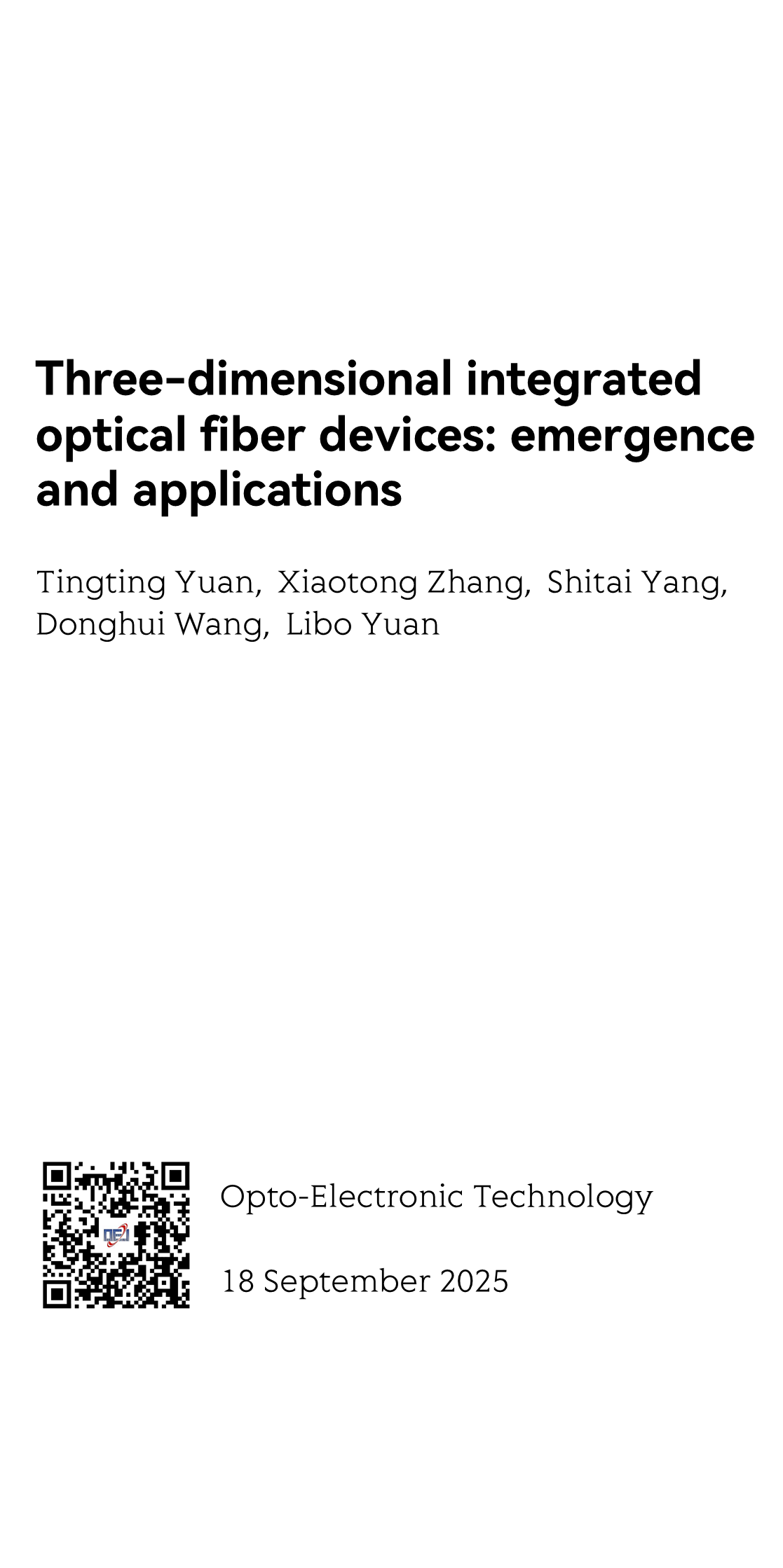 Three-dimensional integrated optical fiber devices: emergence and applications_1