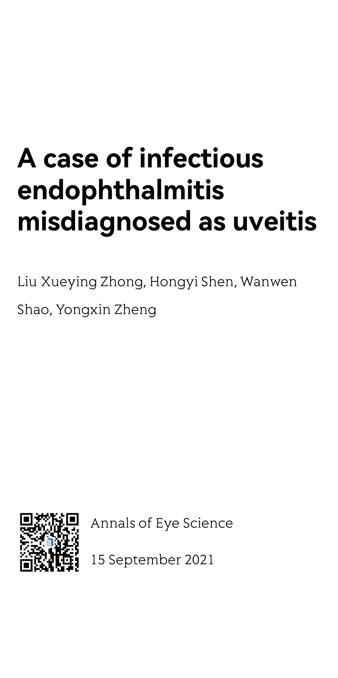 A case of infectious endophthalmitis misdiagnosed as uveitis_1