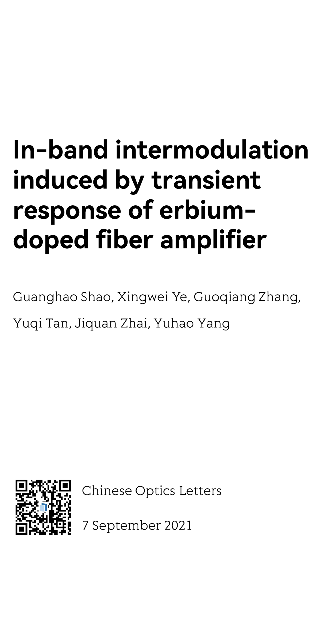 In-band intermodulation induced by transient response of erbium-doped fiber amplifier_1