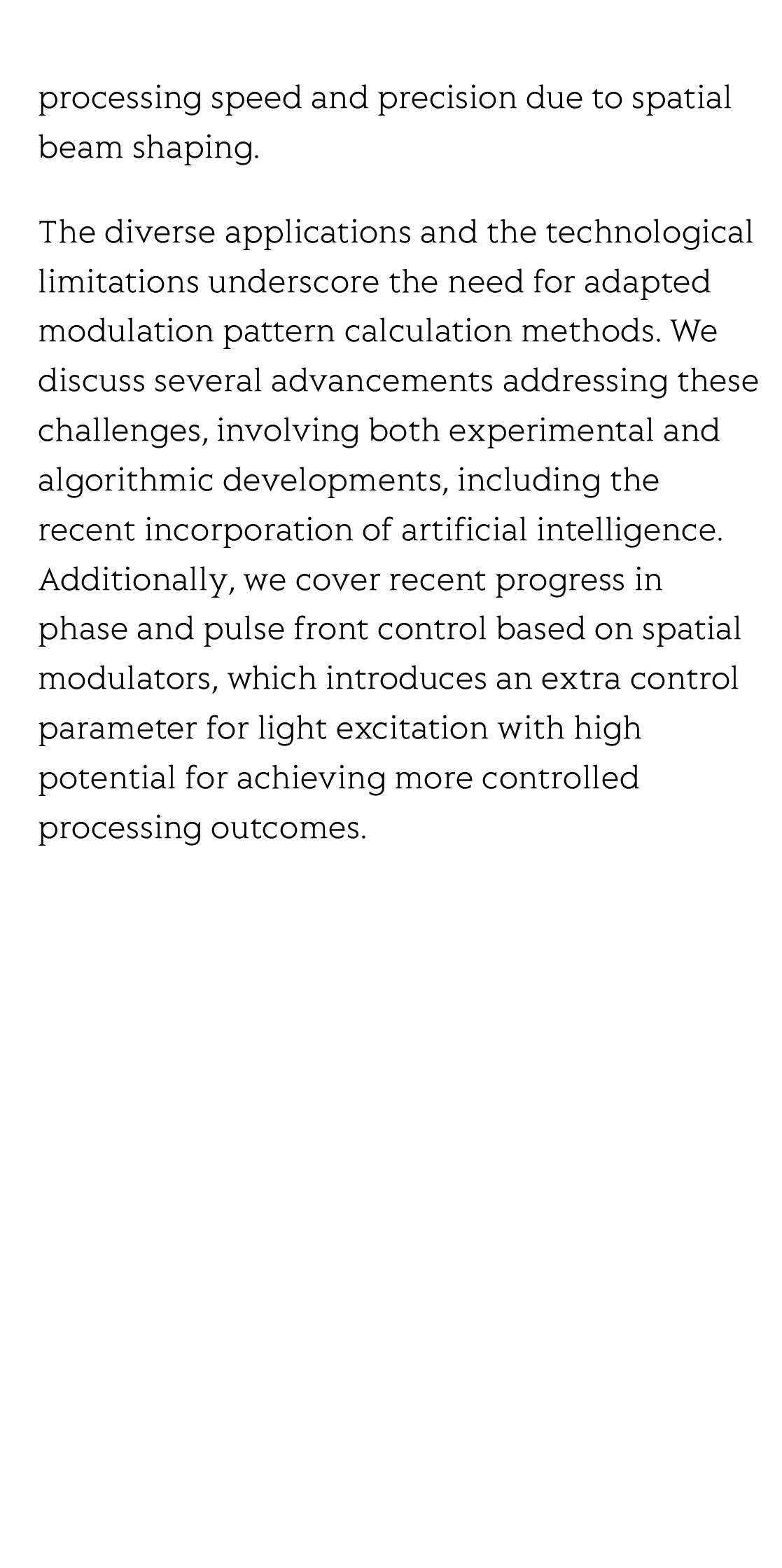 Dynamic spatial beam shaping for ultrafast laser processing: a review_3