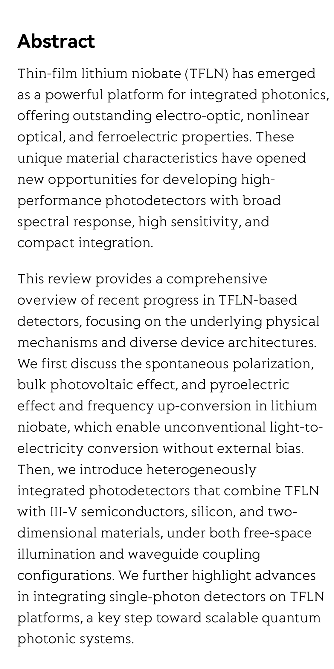 Thin-film lithium niobate-based detector: recent advances and perspectives_2
