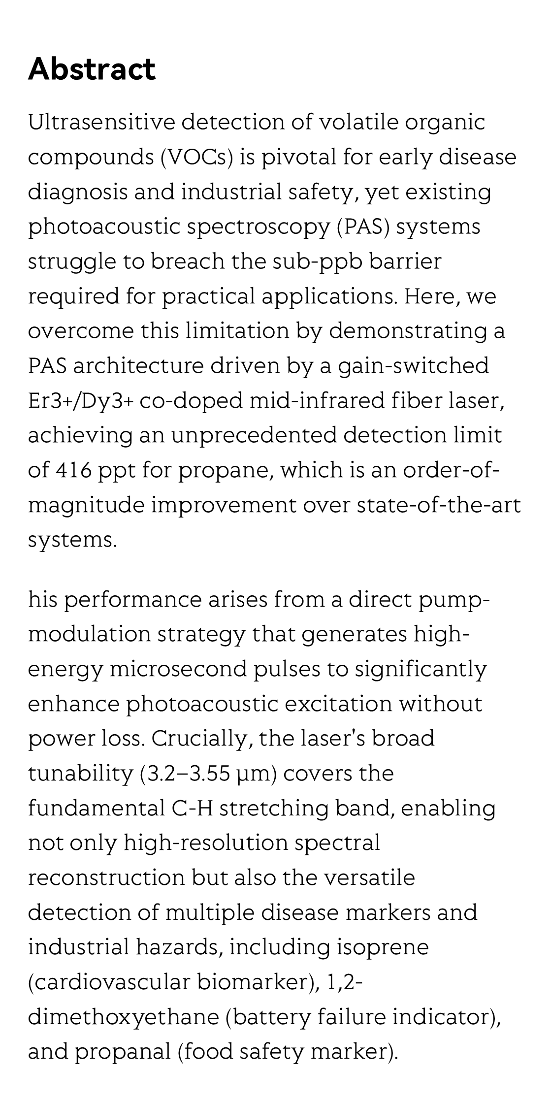 Ppt-level volatile organic compounds detection via microsecond-pulse-enhanced mid-infrared photoacoustic_2