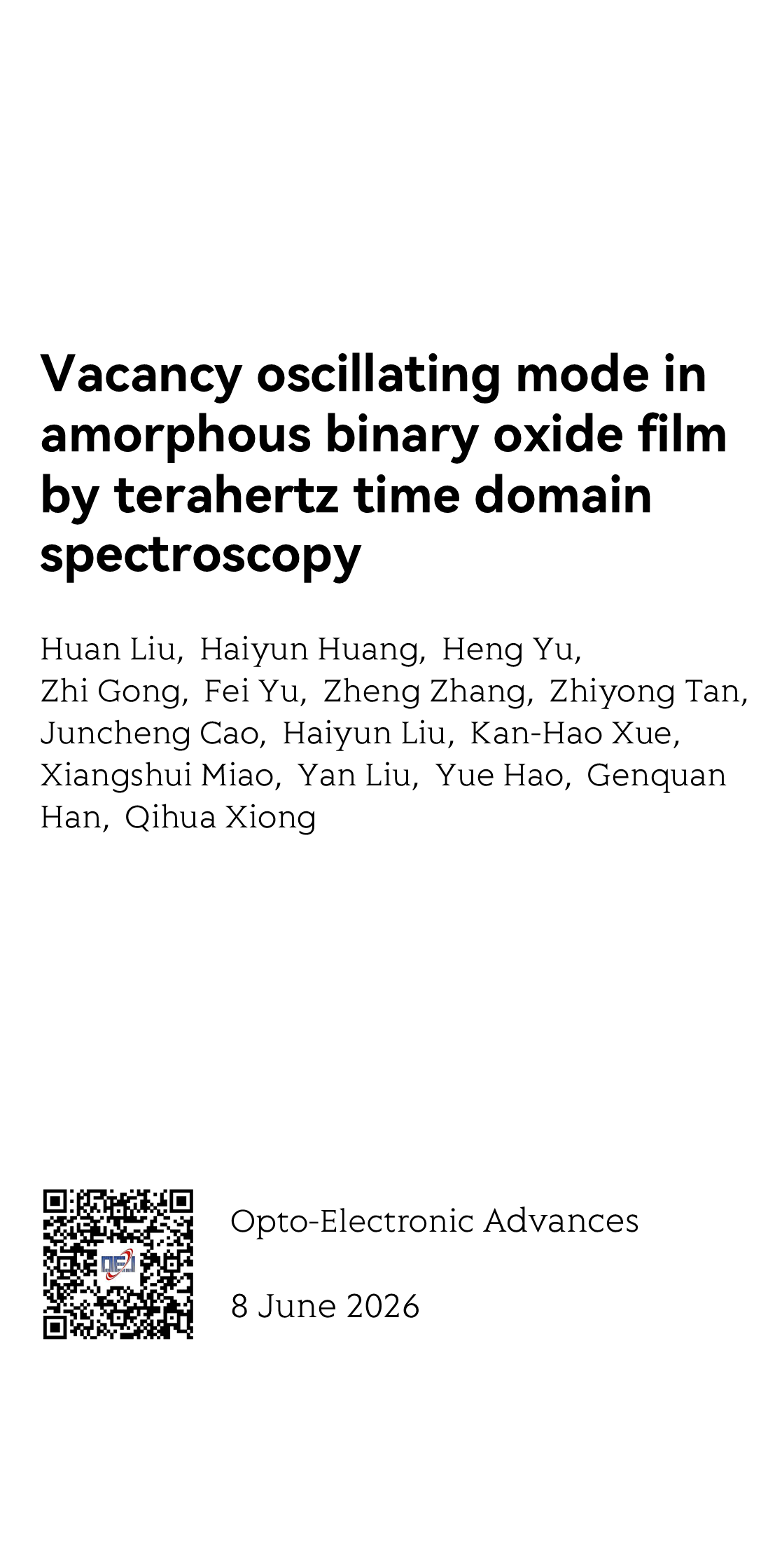 Vacancy oscillating mode in amorphous binary oxide film by terahertz time domain spectroscopy_1
