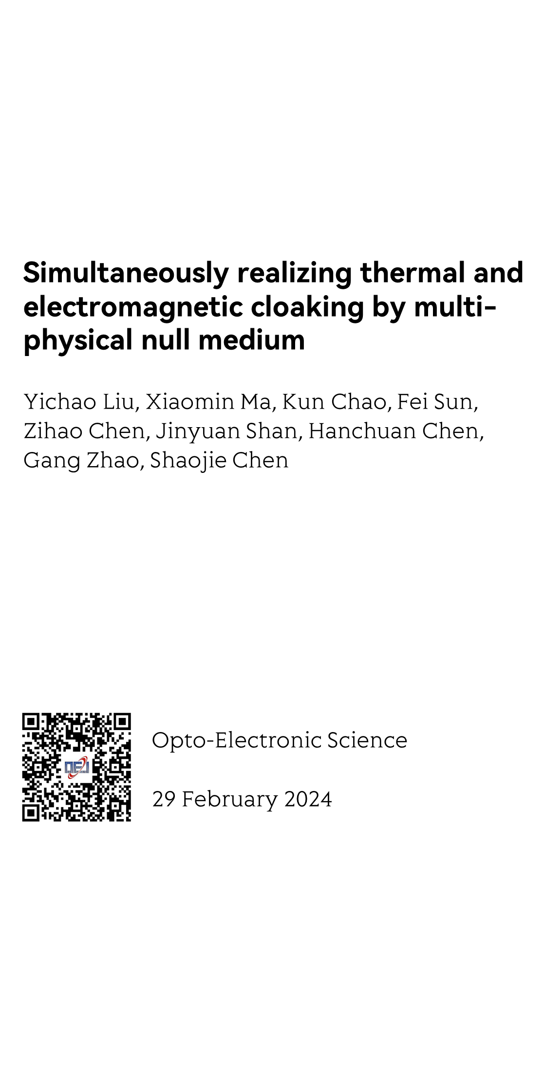 Simultaneously realizing thermal and electromagnetic cloaking by multi-physical null medium_1