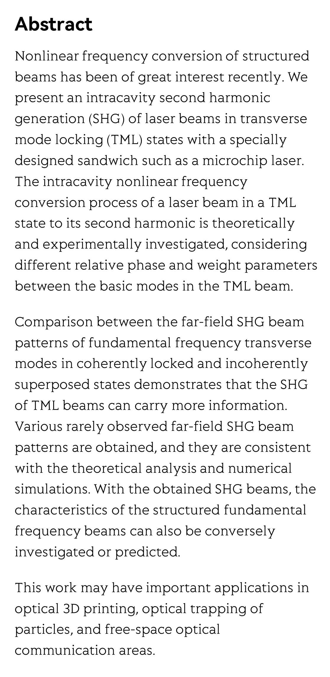 Second harmonic generation of laser beams in transverse mode locking states_2