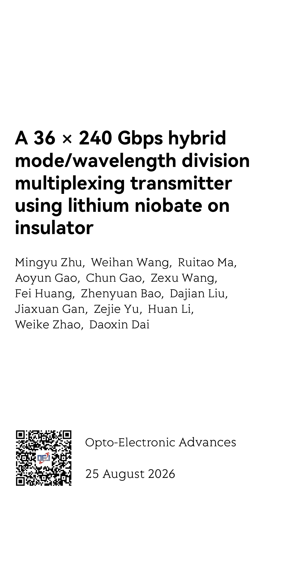 A 36 × 240 Gbps hybrid mode/wavelength division multiplexing transmitter using lithium niobate on insulator_1