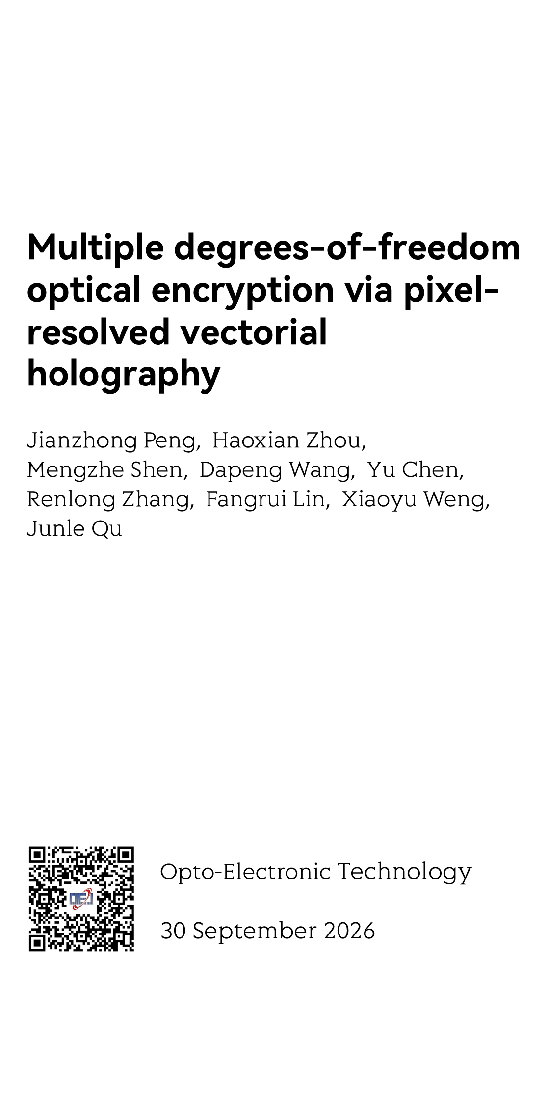 Multiple degrees-of-freedom optical encryption via pixel-resolved vectorial holography_1