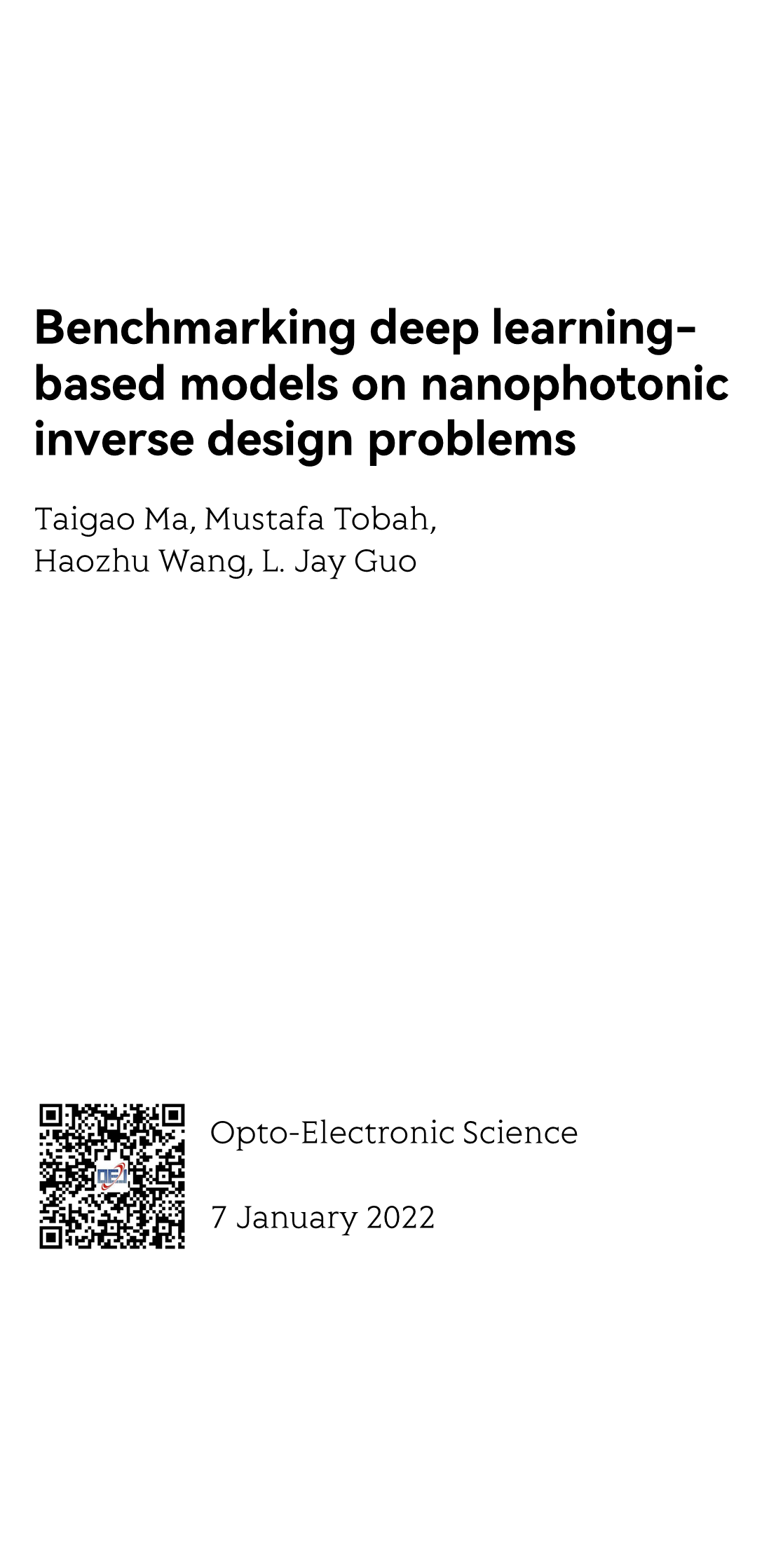 Benchmarking deep learning-based models on nanophotonic inverse design problems_1