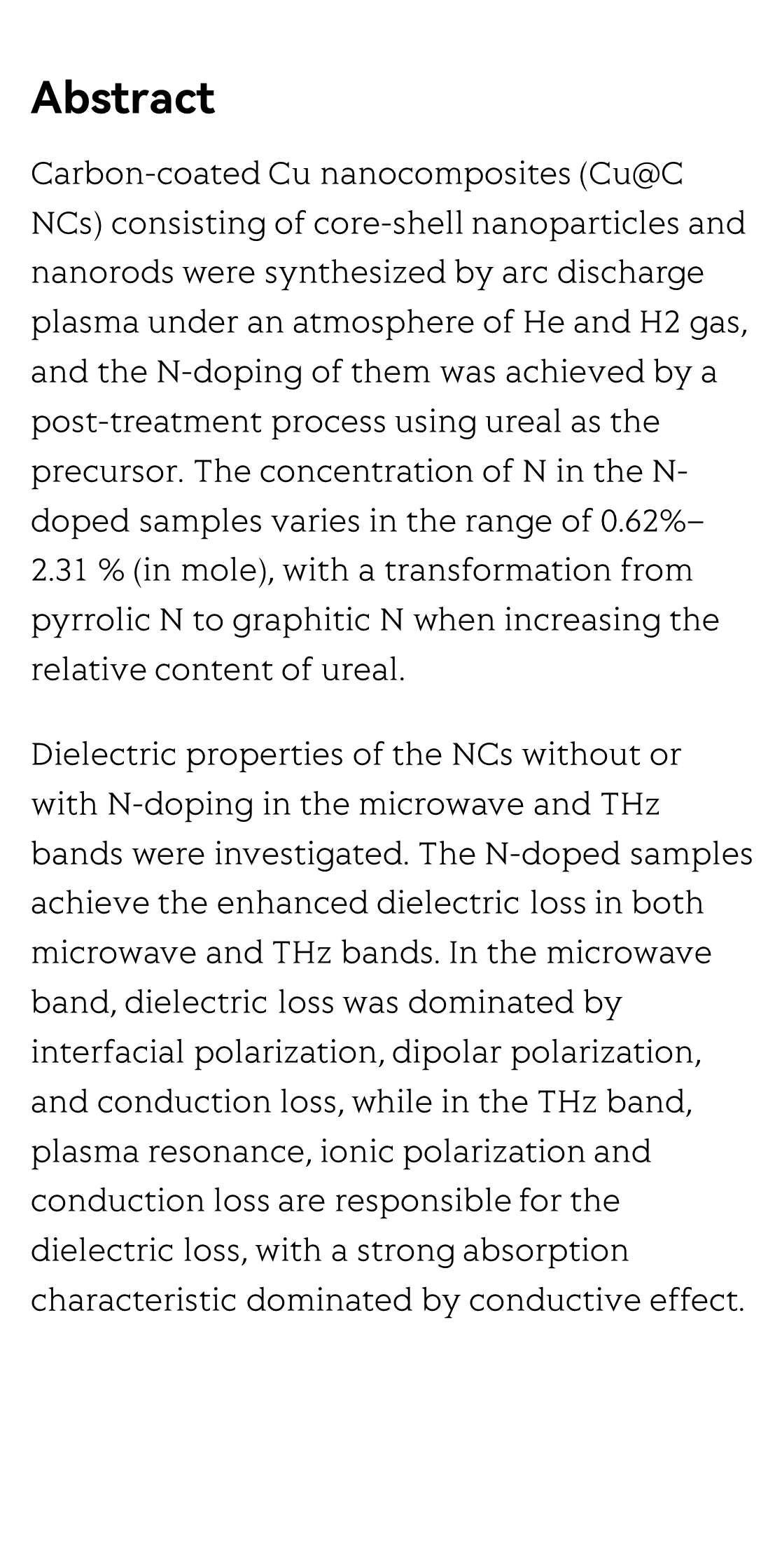 Influence of N-doping on dielectric properties of carbon-coated copper nanocomposites in the microwave and terahertz ranges_2