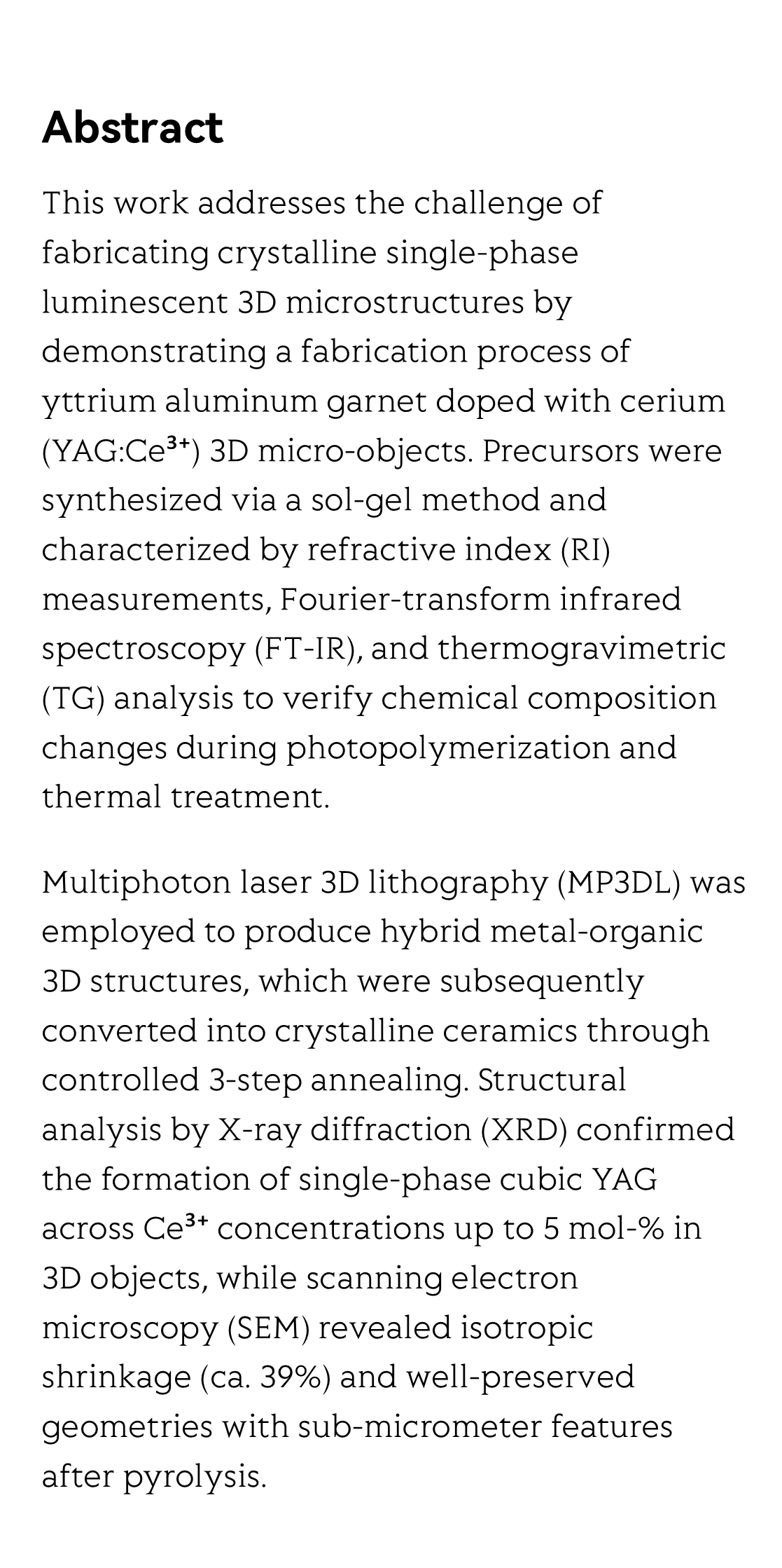 Luminescent YAG:Ce³⁺ 3D micro-structures via multi-photon laser lithography_2