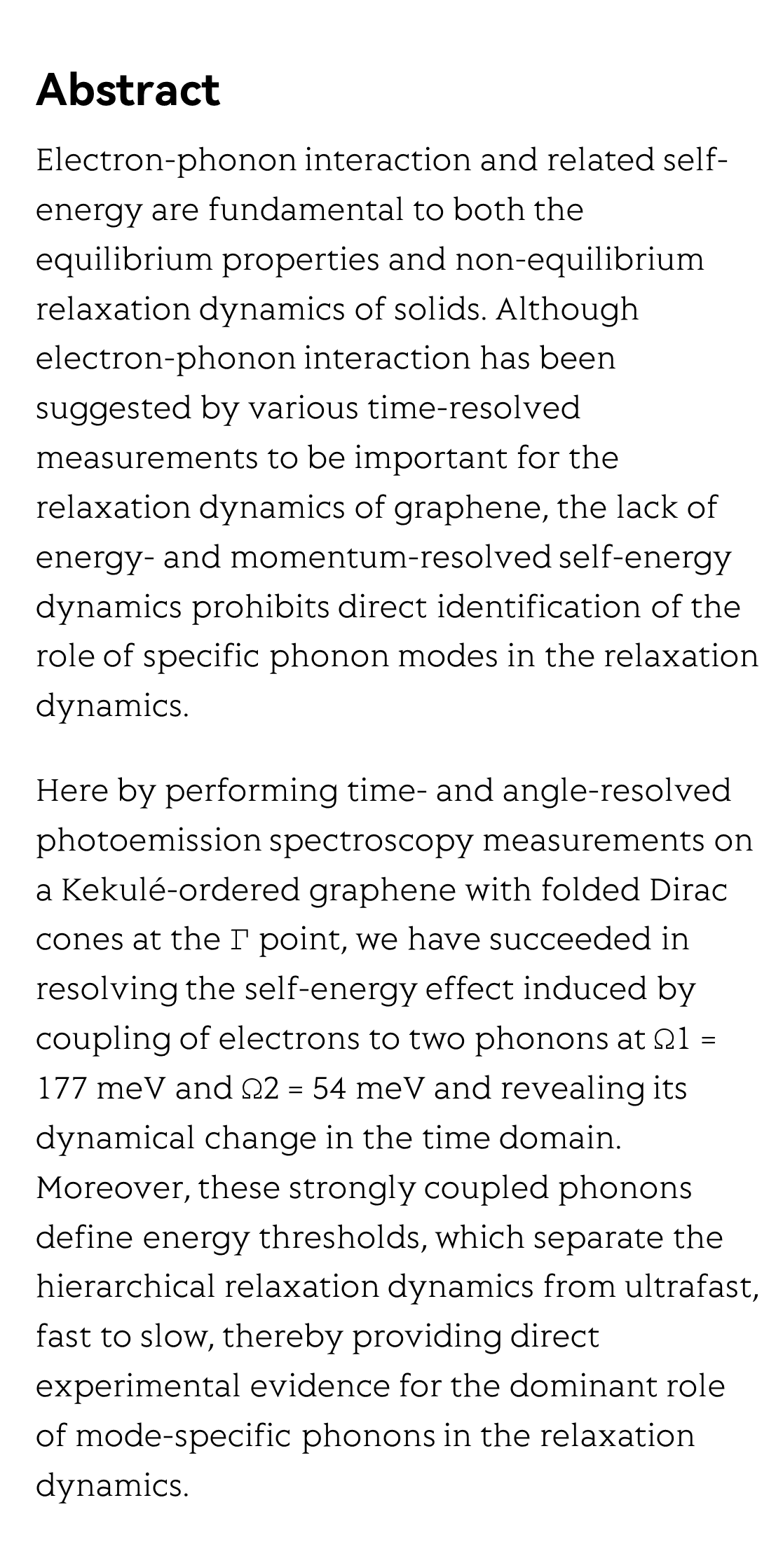 Self-energy dynamics and mode-specific phonon threshold effect in a Kekulé-ordered graphene_2