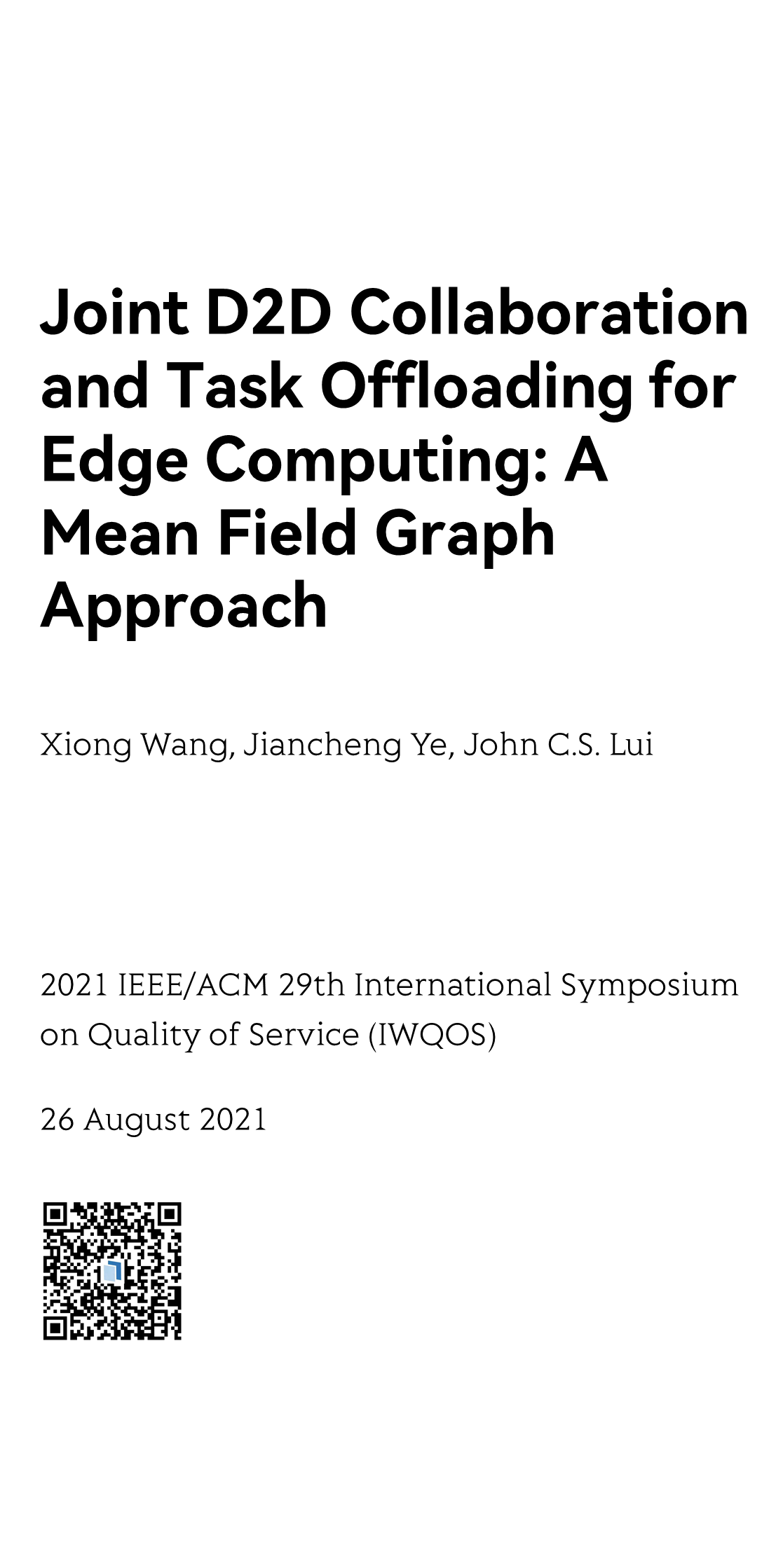 Joint D2D Collaboration and Task Offloading for Edge Computing: A Mean Field Graph Approach_1