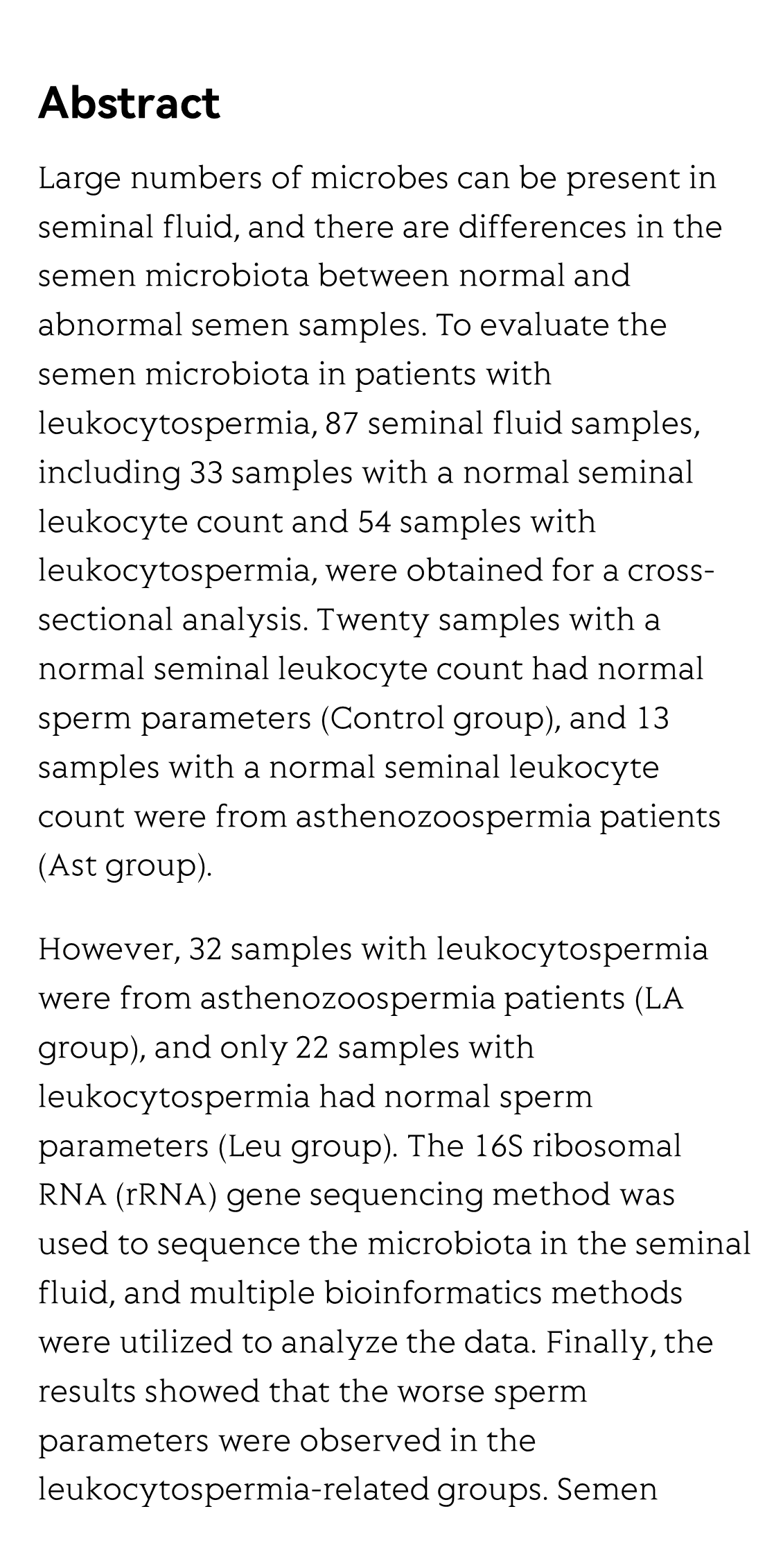 Semen microbiota in normal and leukocytospermic males_2