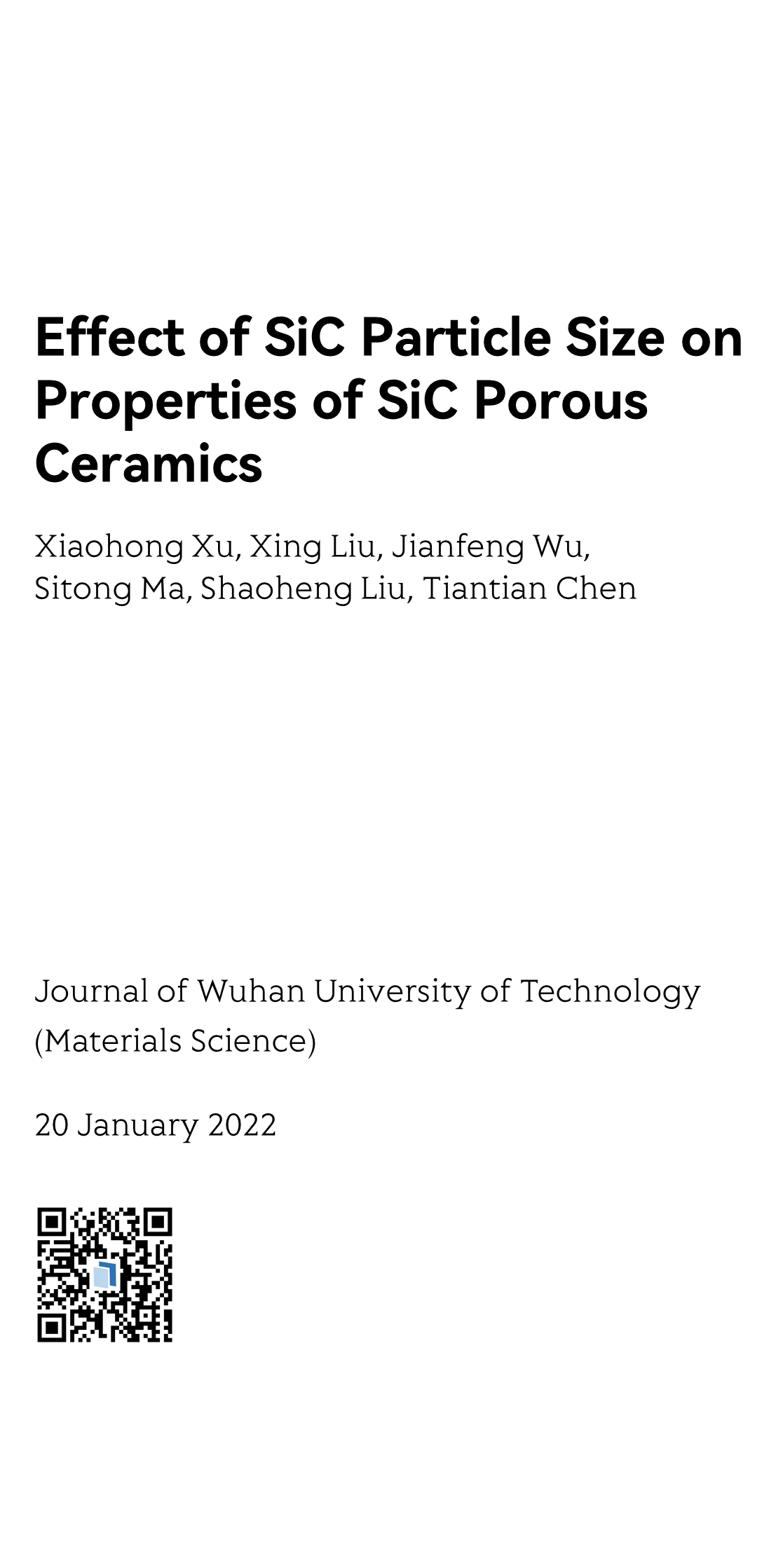 Effect of SiC Particle Size on Properties of SiC Porous Ceramics_1