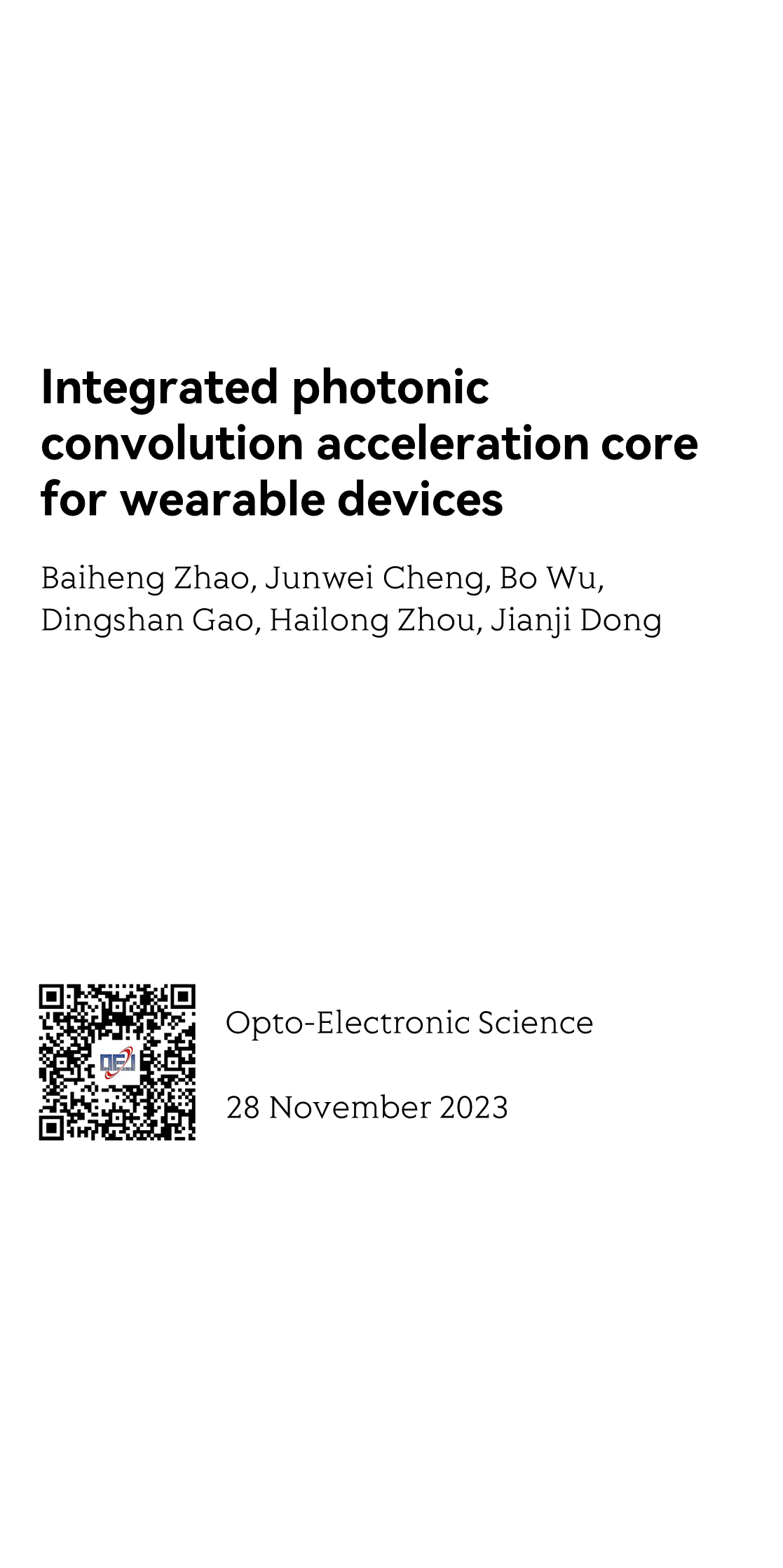 Integrated photonic convolution acceleration core for wearable devices_1
