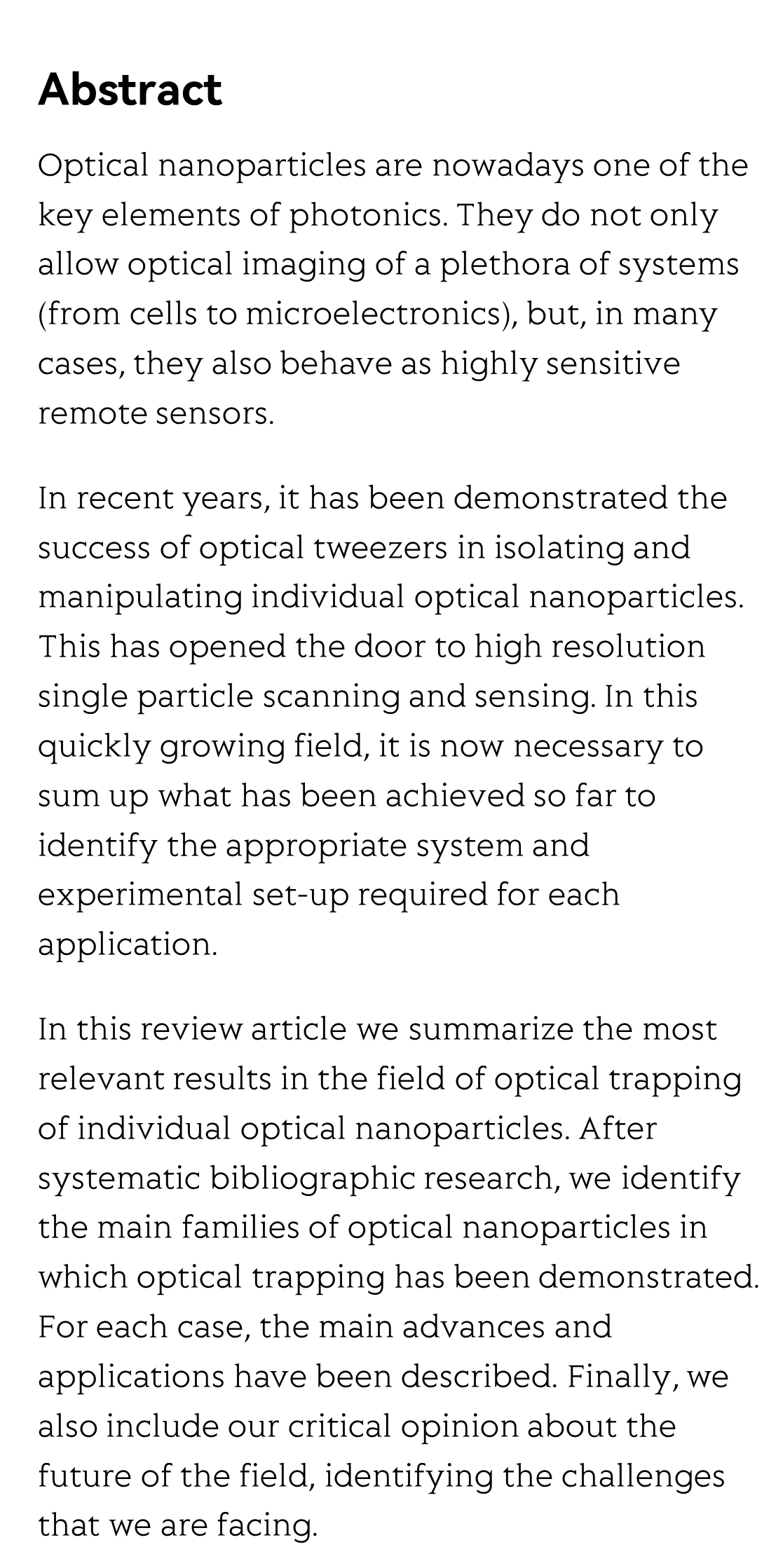 Optical trapping of optical nanoparticles: Fundamentals and applications_2