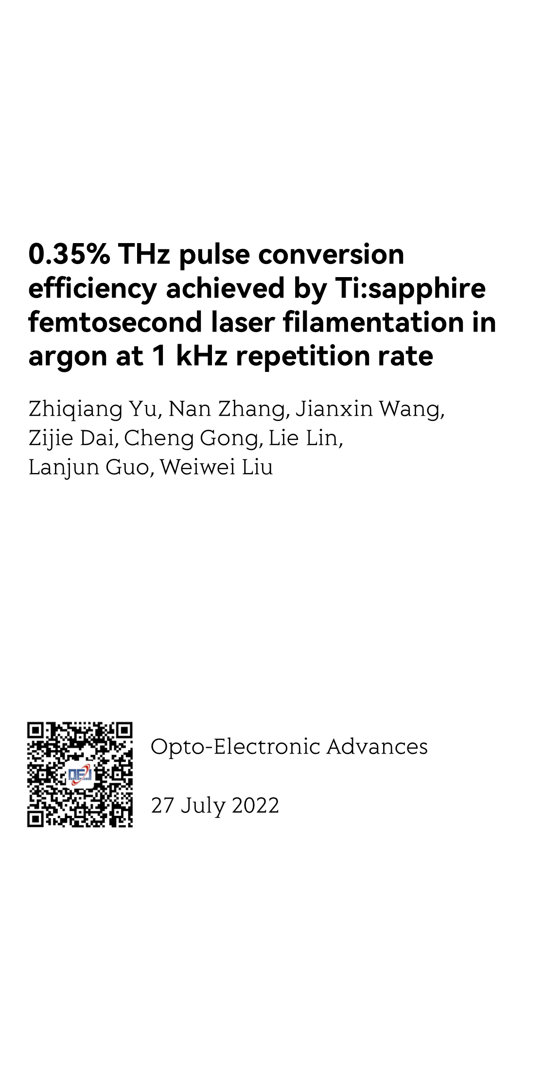 0.35% THz pulse conversion efficiency achieved by Ti:sapphire femtosecond laser filamentation in argon at 1 kHz repetition rate_1
