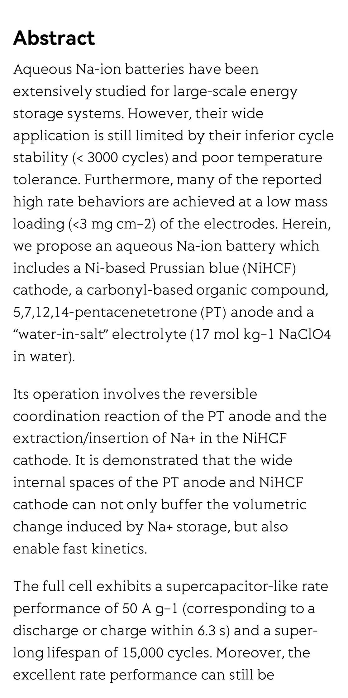 All-climate aqueous Na-ion batteries using “Water-in-Salt” electrolyte_2