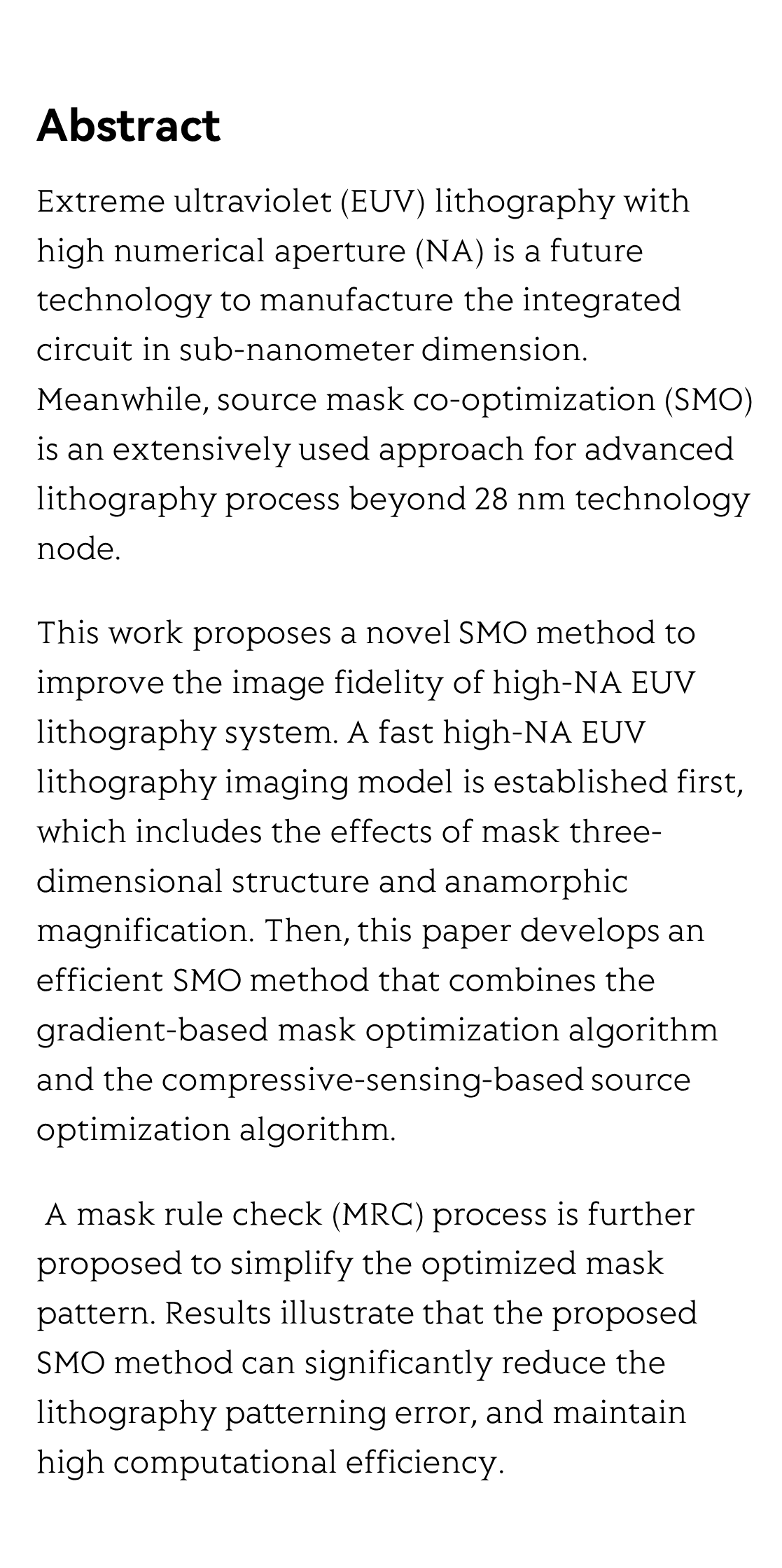 Fast source mask co-optimization method for high-NA EUV lithography_2