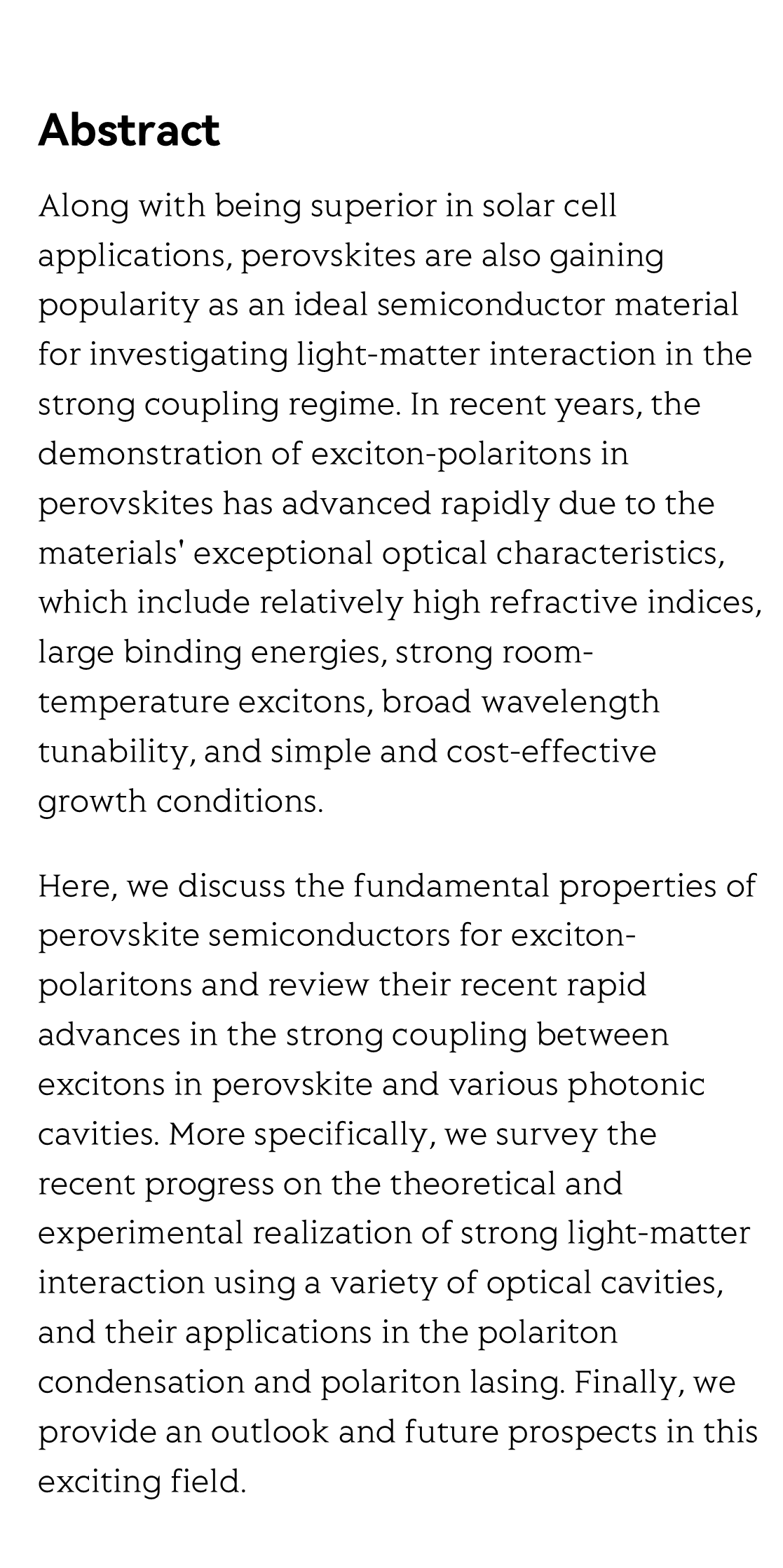 Recent advances in exciton-polariton in perovskite_2