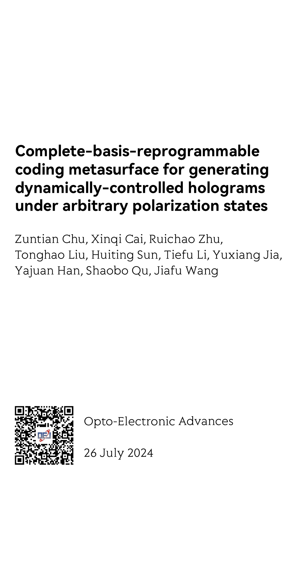 Complete-basis-reprogrammable coding metasurface for generating dynamically-controlled holograms under arbitrary polarization states_1