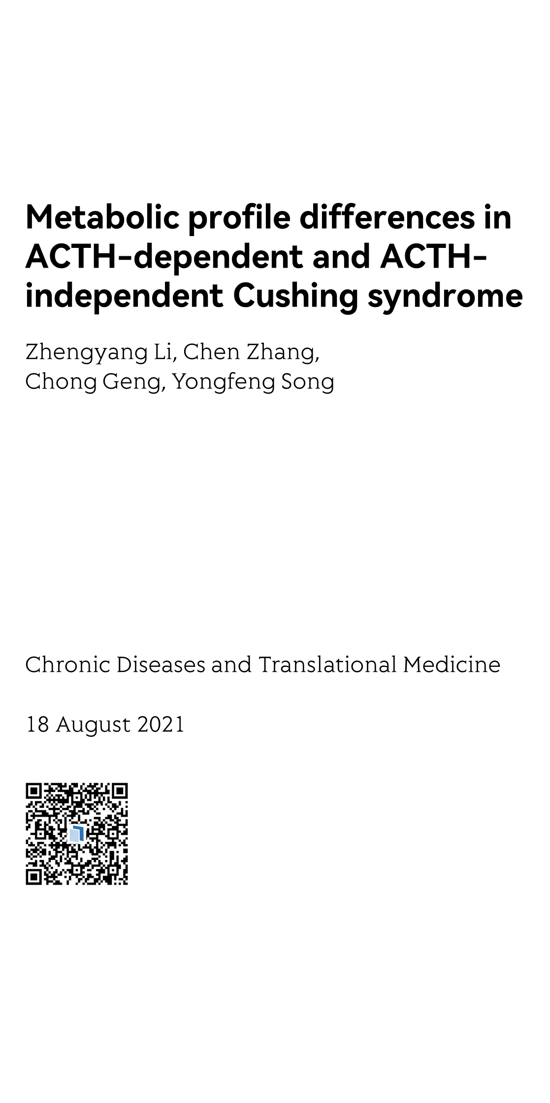Metabolic profile differences in ACTH-dependent and ACTH-independent Cushing syndrome_1