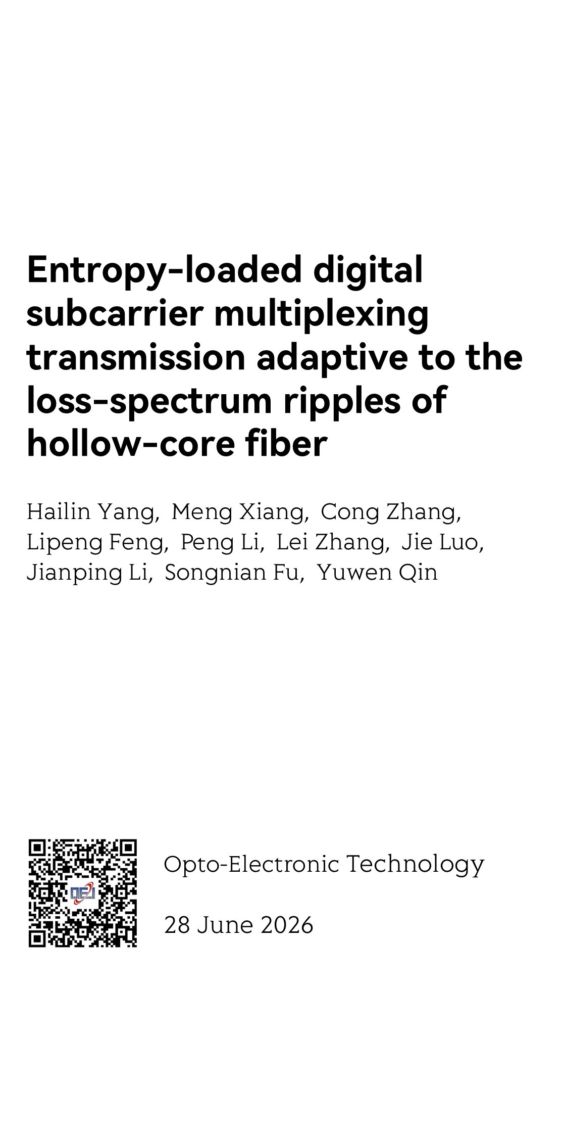 Entropy-loaded digital subcarrier multiplexing transmission adaptive to the loss-spectrum ripples of hollow-core fiber_1