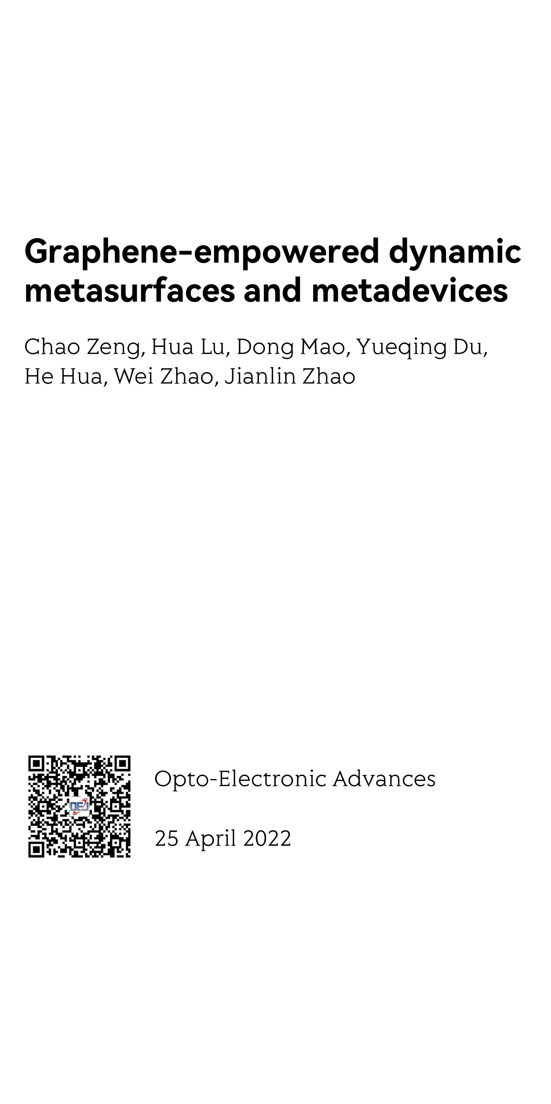 Graphene-empowered dynamic metasurfaces and metadevices_1