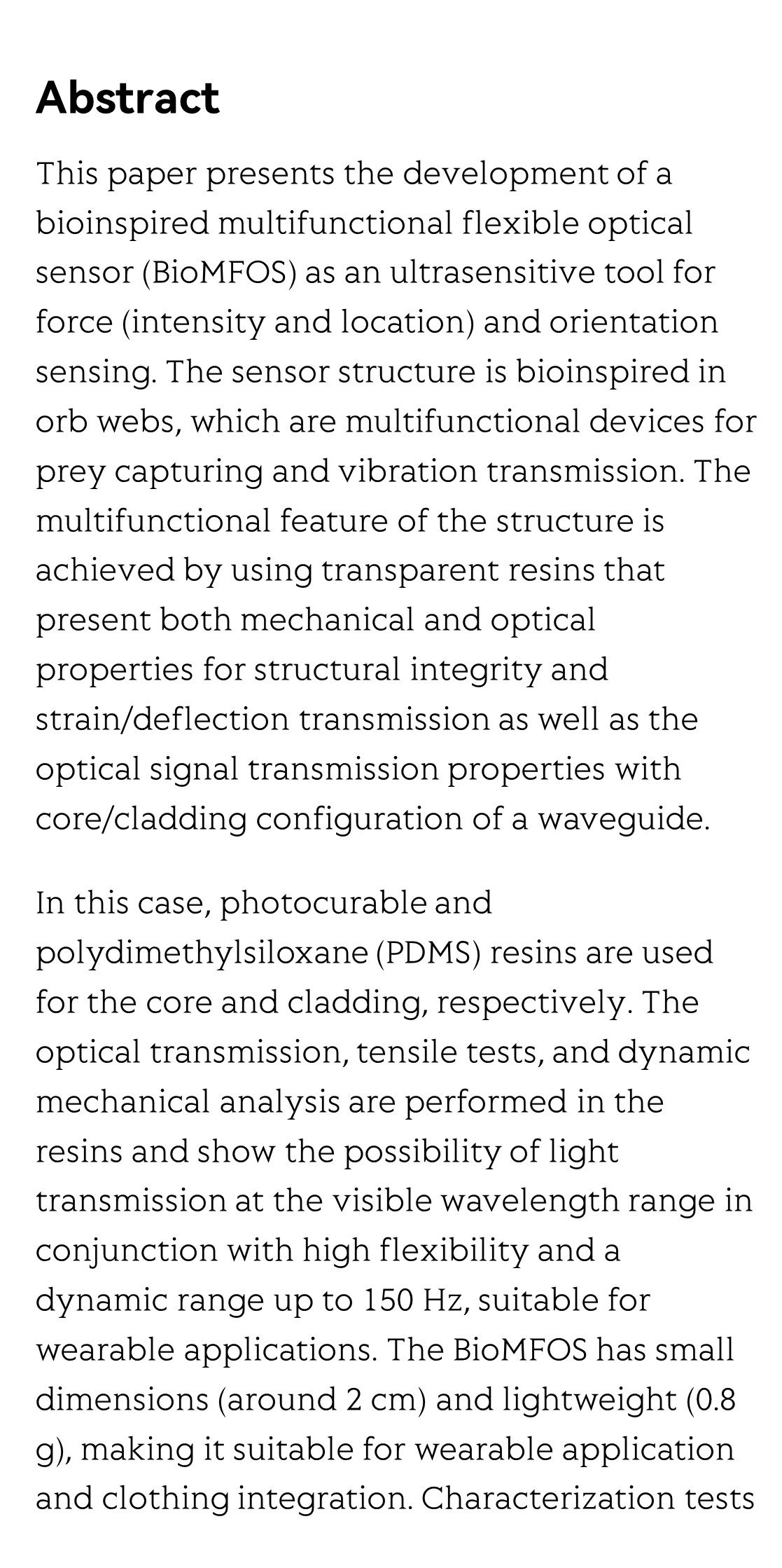 Multifunctional flexible optical waveguide sensor: on the bioinspiration for ultrasensitive sensors development_2