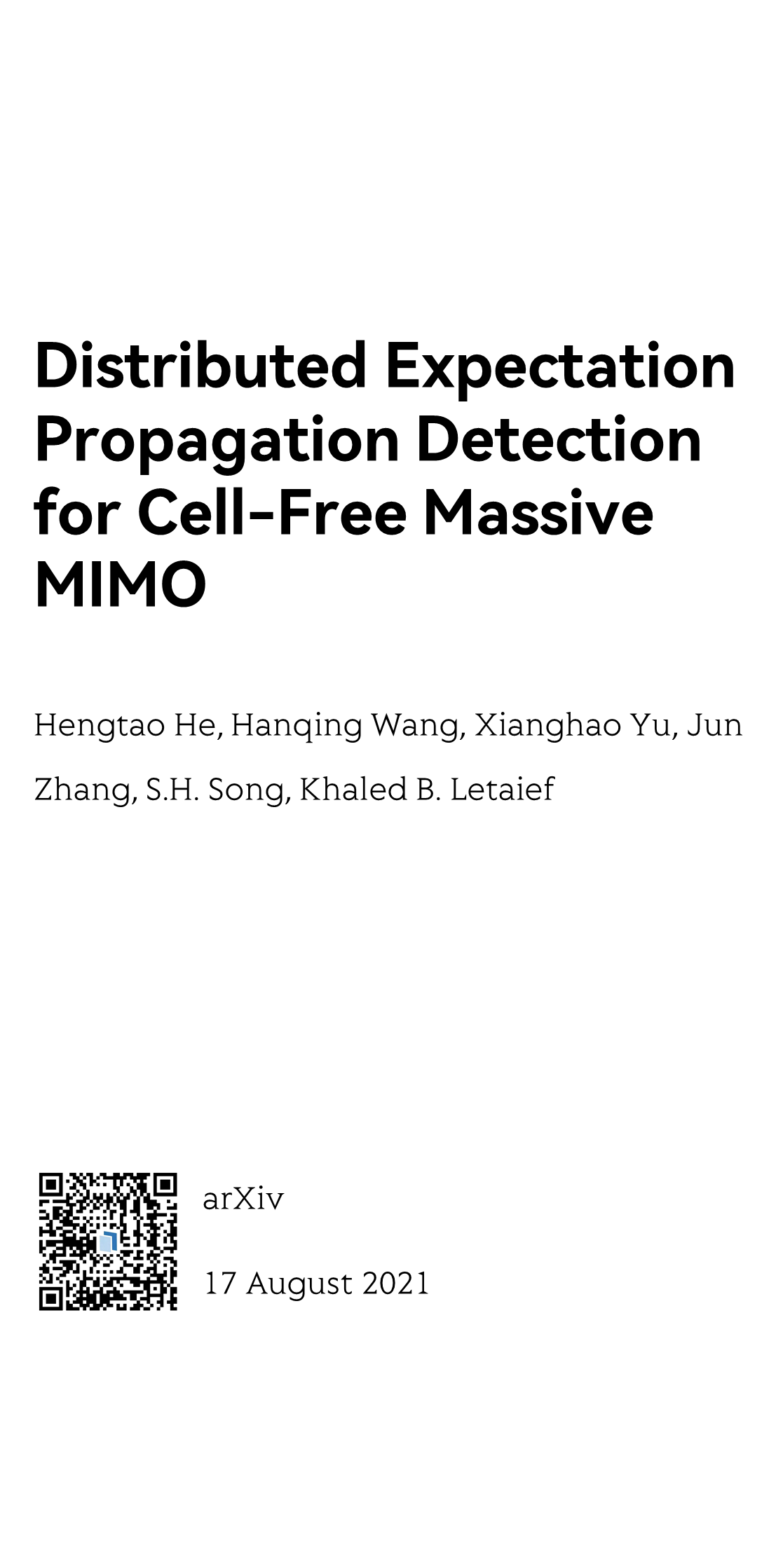 Distributed Expectation Propagation Detection for Cell-Free Massive MIMO_1