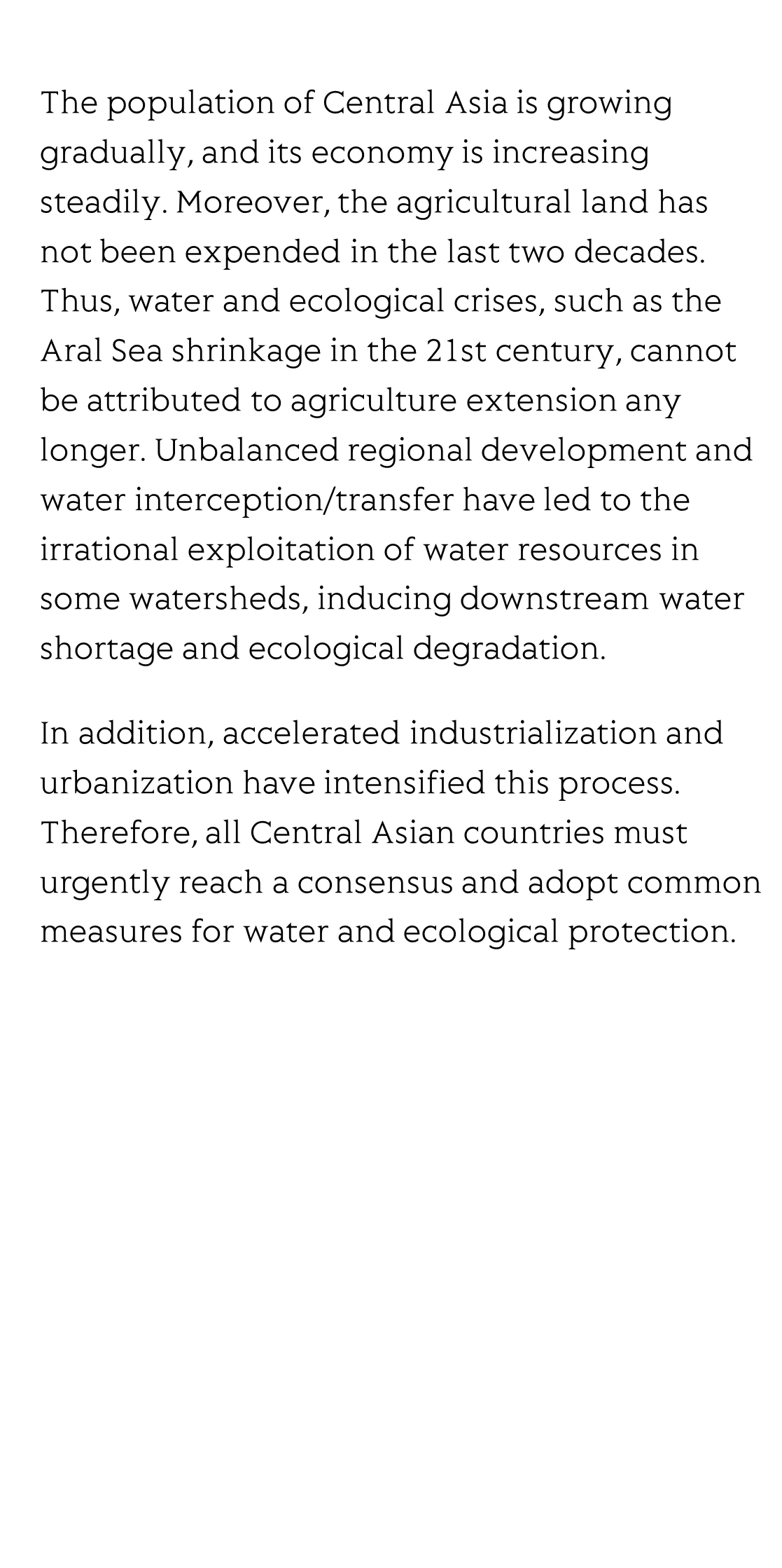 Spatiotemporal changes in water, land use, and ecosystem services in Central Asia considering climate changes and human activities_3