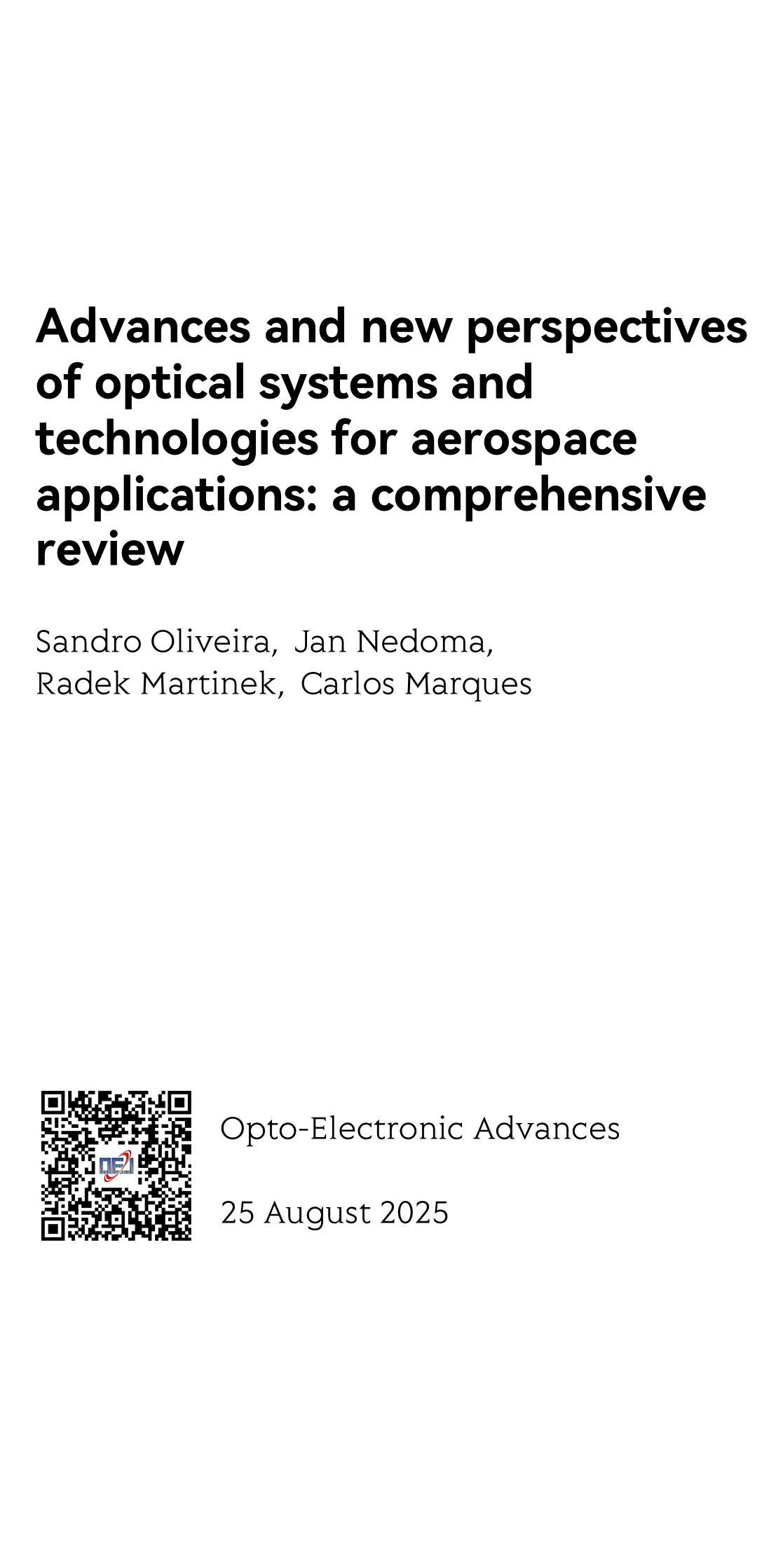 Advances and new perspectives of optical systems and technologies for aerospace applications: a comprehensive review_1
