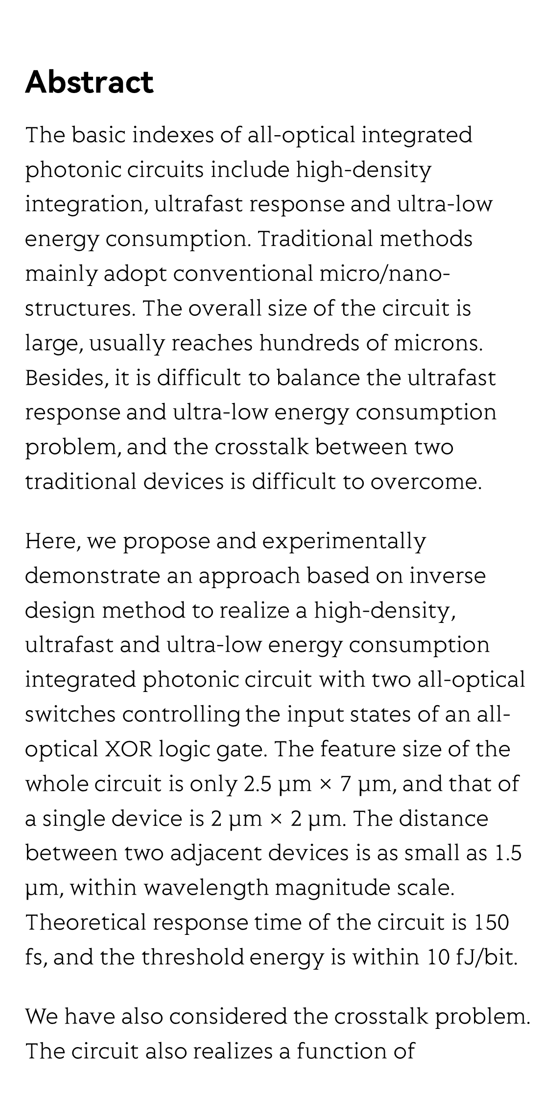 High performance integrated photonic circuit based on inverse design method_2