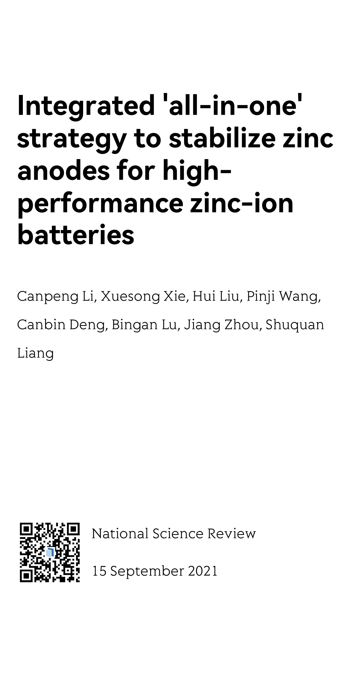 Integrated 'all-in-one' strategy to stabilize zinc anodes for high-performance zinc-ion batteries_1