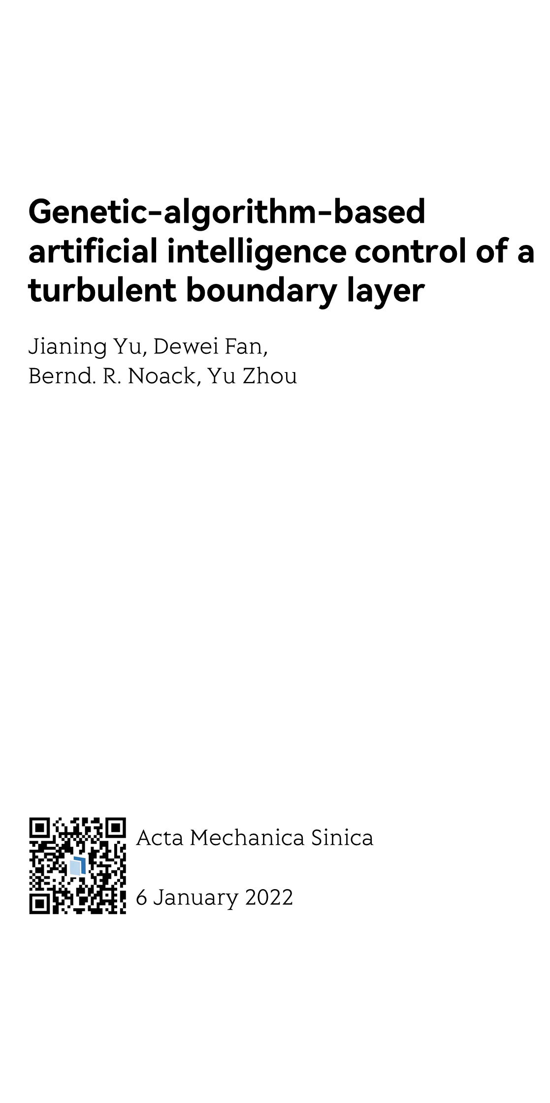 Genetic-algorithm-based artificial intelligence control of a turbulent boundary layer_1
