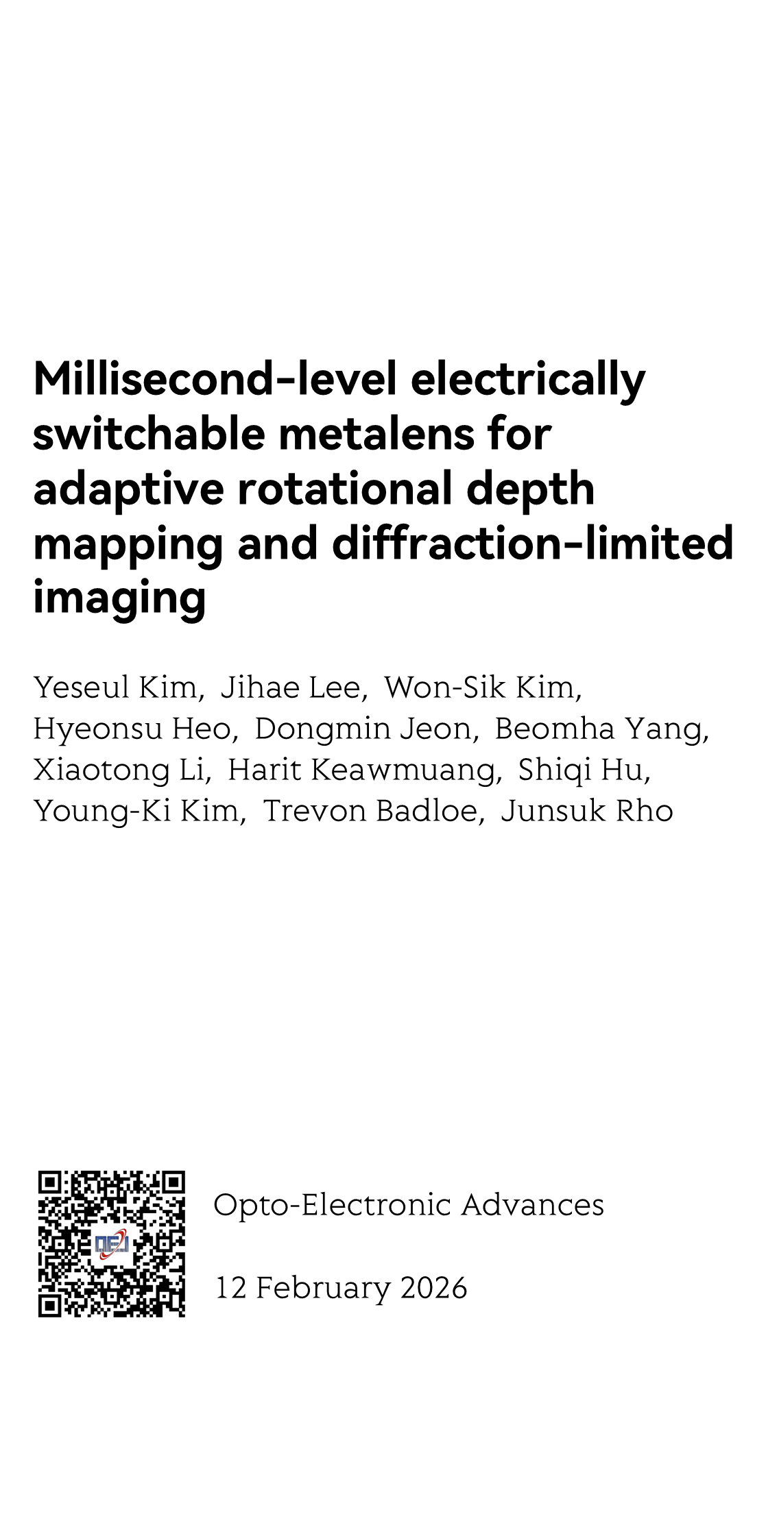 Millisecond-level electrically switchable metalens for adaptive rotational depth mapping and diffraction-limited imaging_1