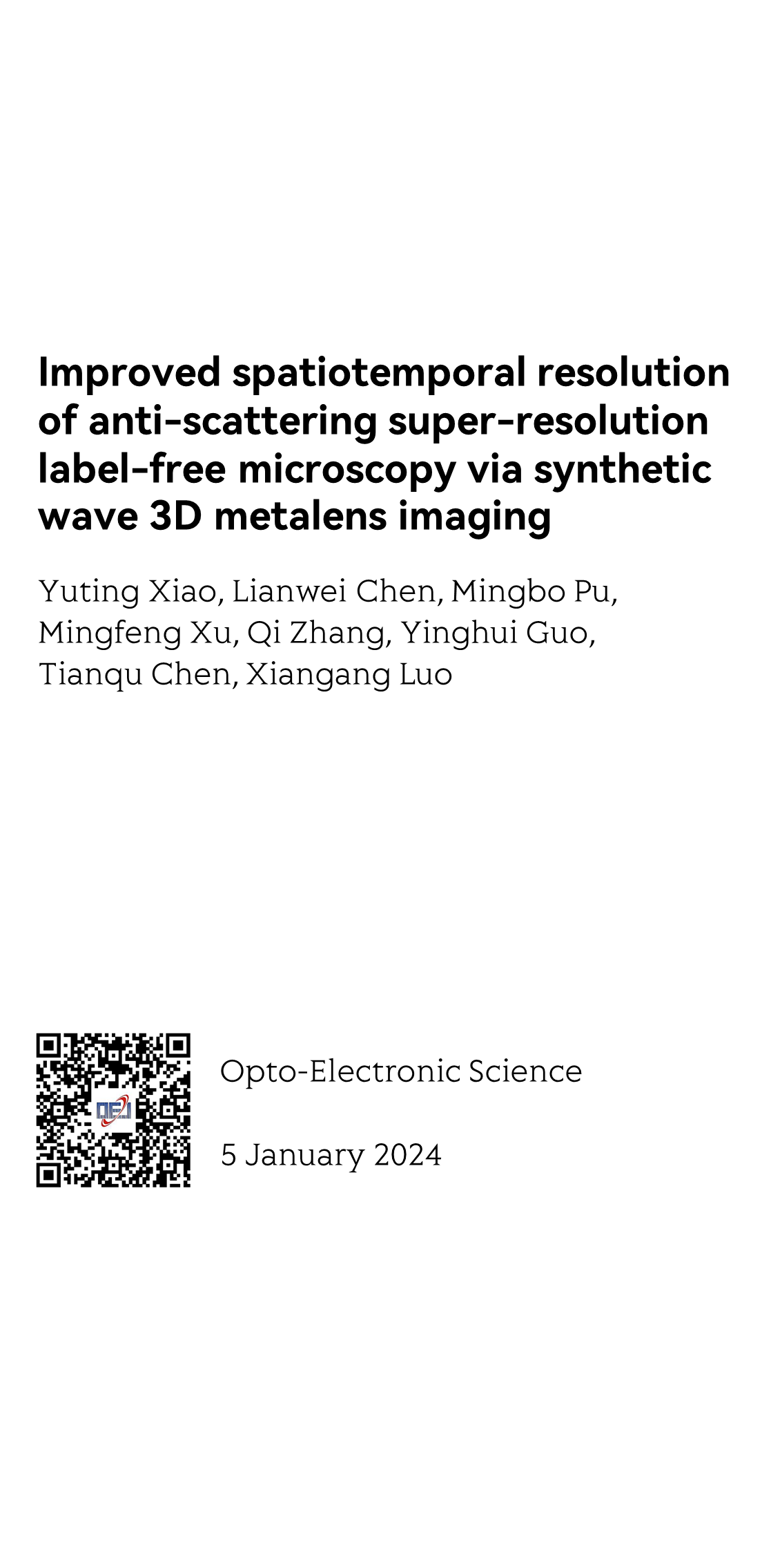Improved spatiotemporal resolution of anti-scattering super-resolution label-free microscopy via synthetic wave 3D metalens imaging_1