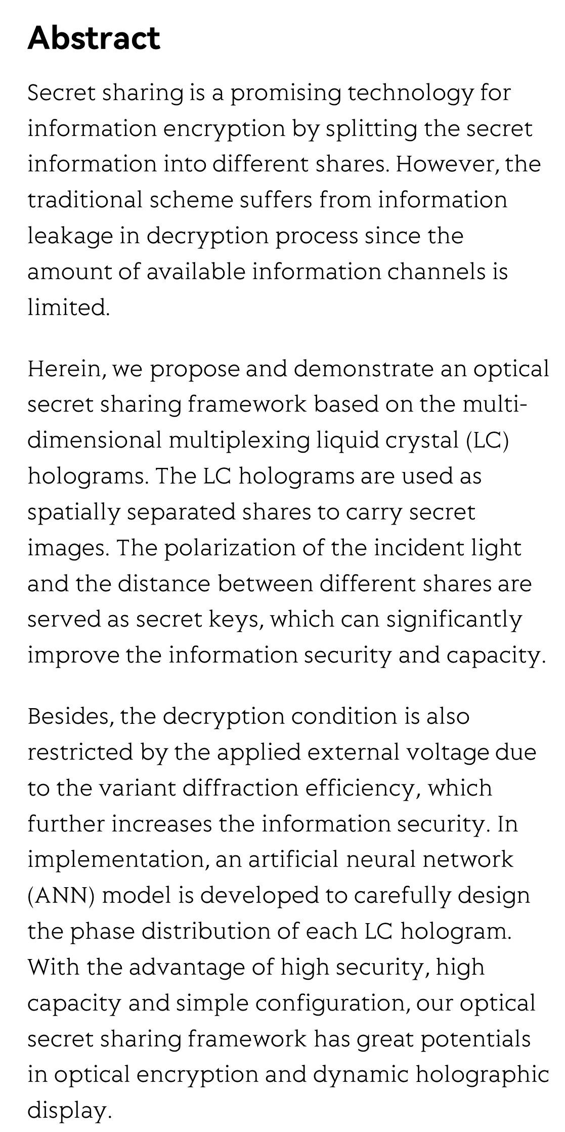 Multi-dimensional multiplexing optical secret sharing framework with cascaded liquid crystal holograms_2