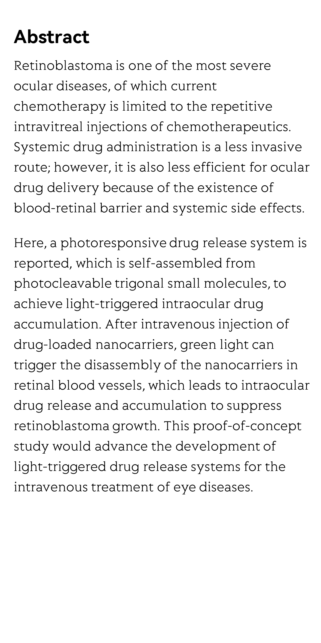 Green Light-Triggered Intraocular Drug Release for Intravenous Chemotherapy of Retinoblastoma_2