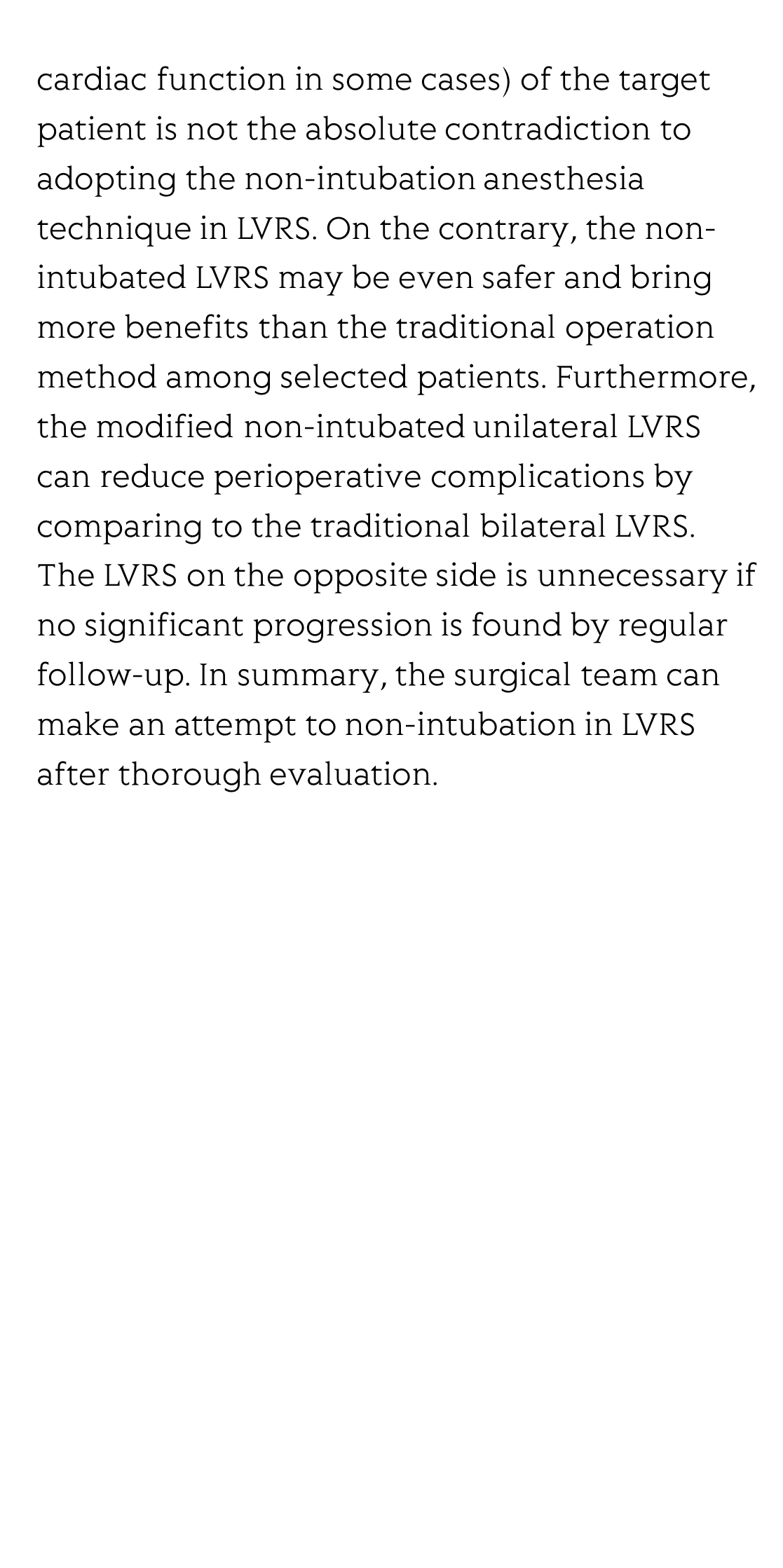 Literature review: non-intubated (tubeless) VATS for lung volume reduction surgery_3