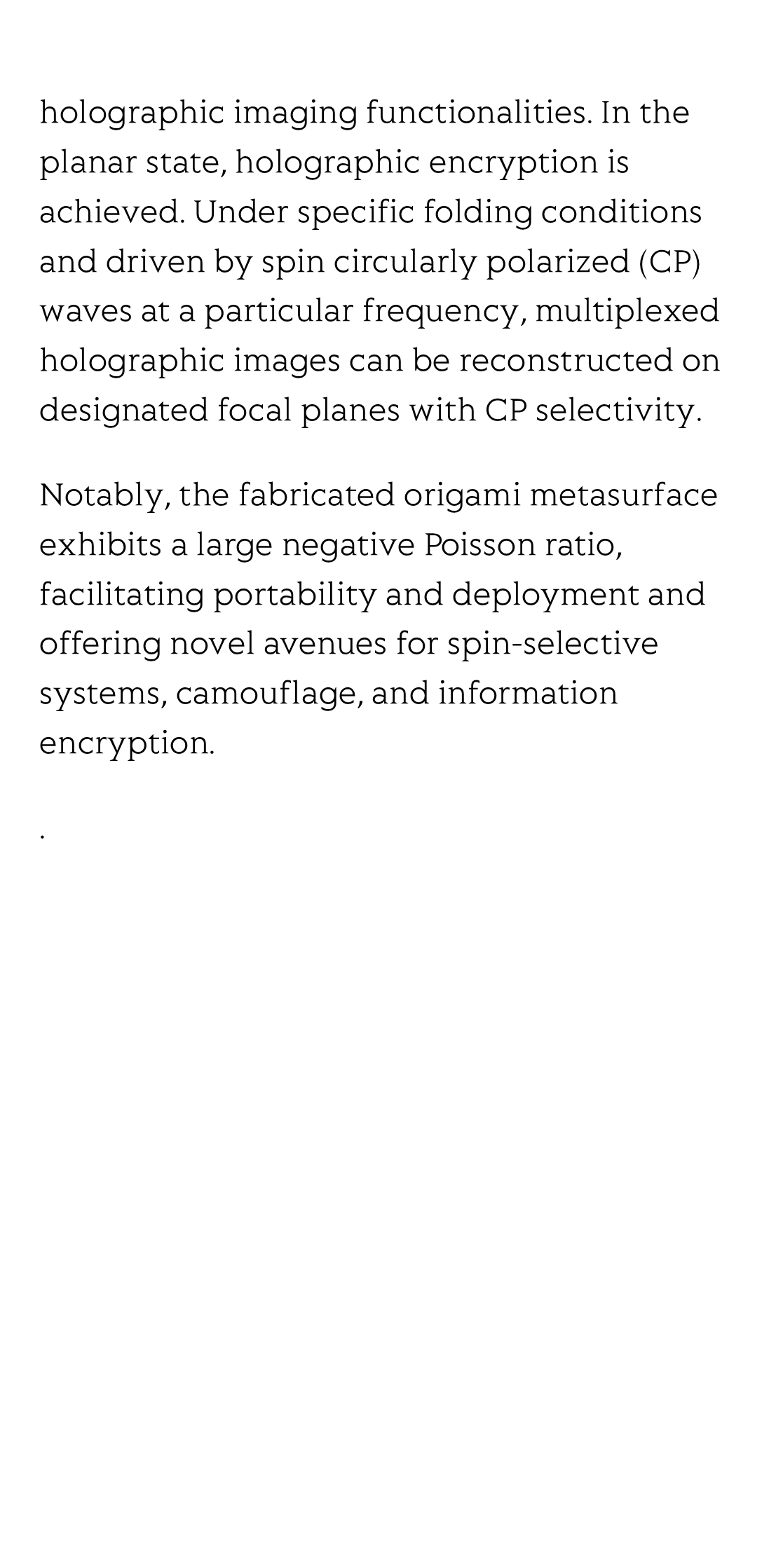 Reconfigurable origami chiral response for holographic imaging and information encryption_3