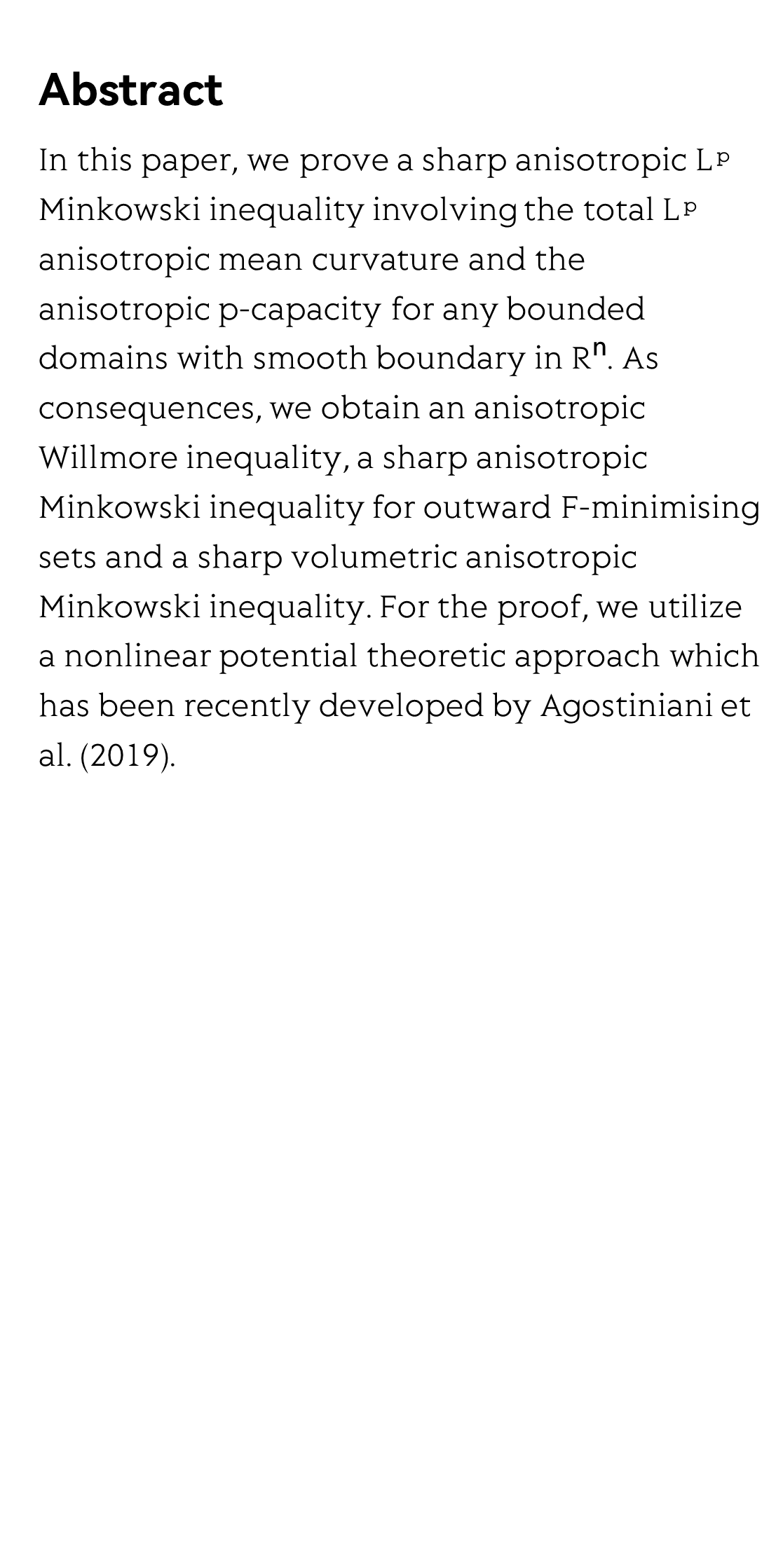 The anisotropic p-capacity and the anisotropic Minkowski inequality_2